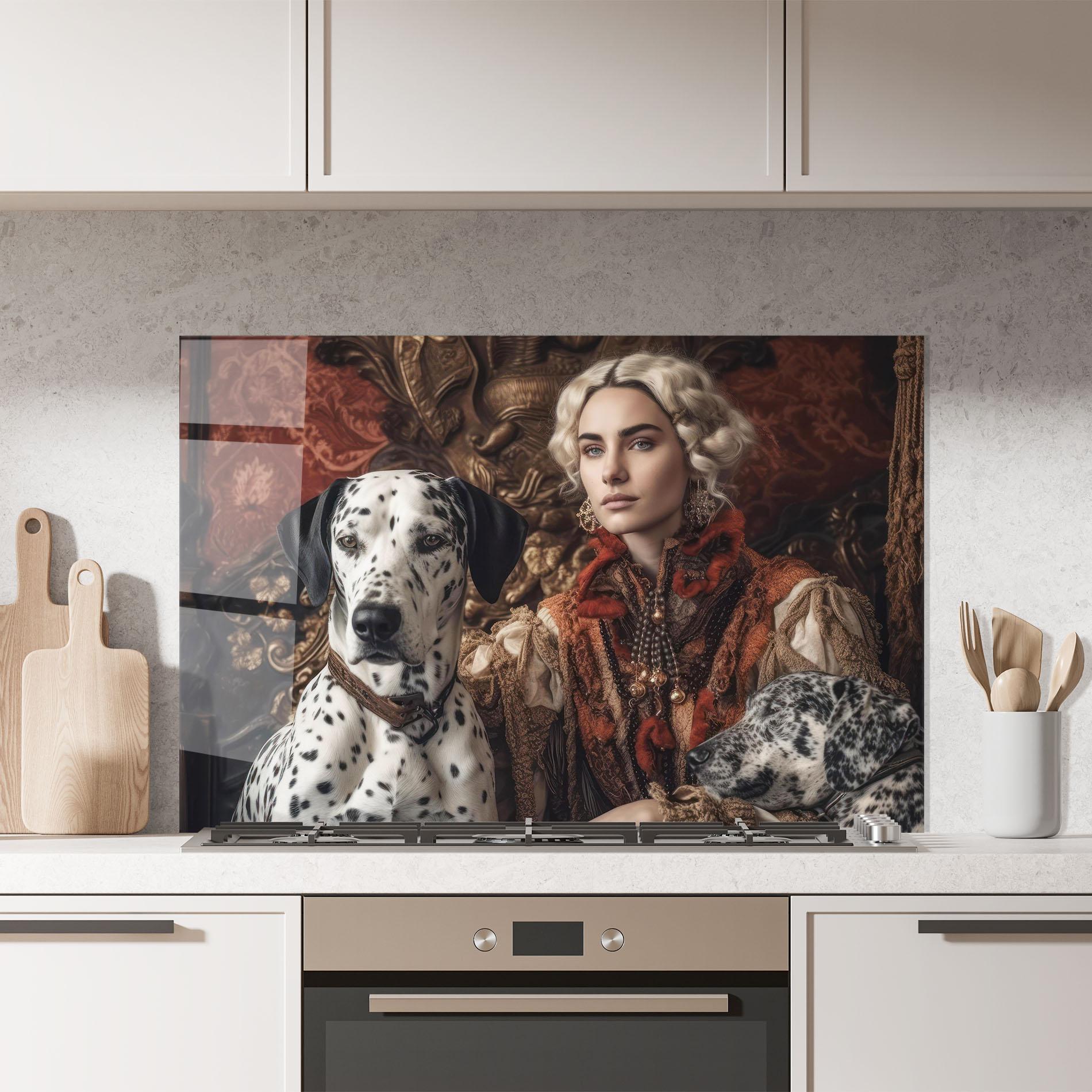 Стъклен панел за кухня Queen Fashion mockup 7