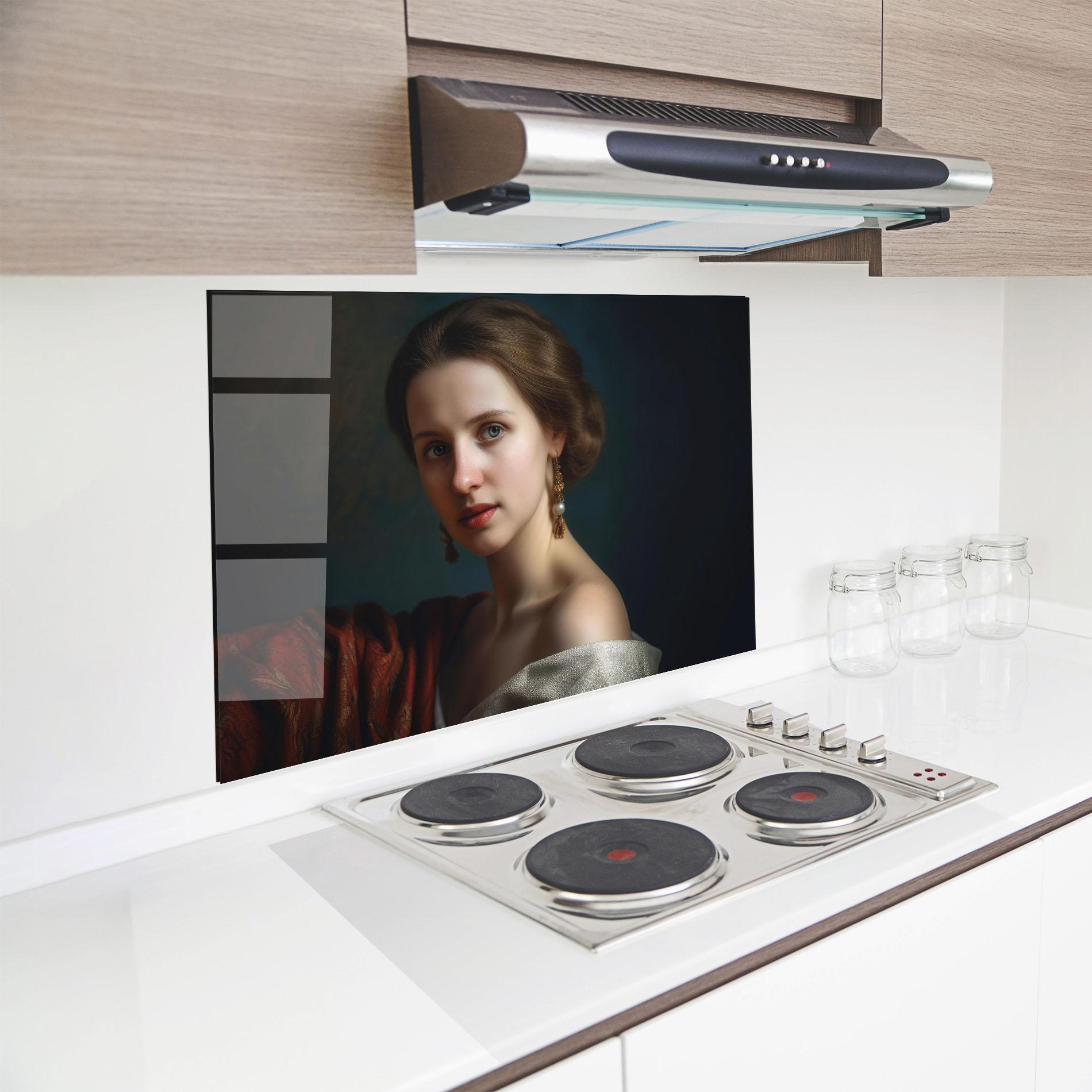 Стъклен панел за кухня Classical Painting mockup 8