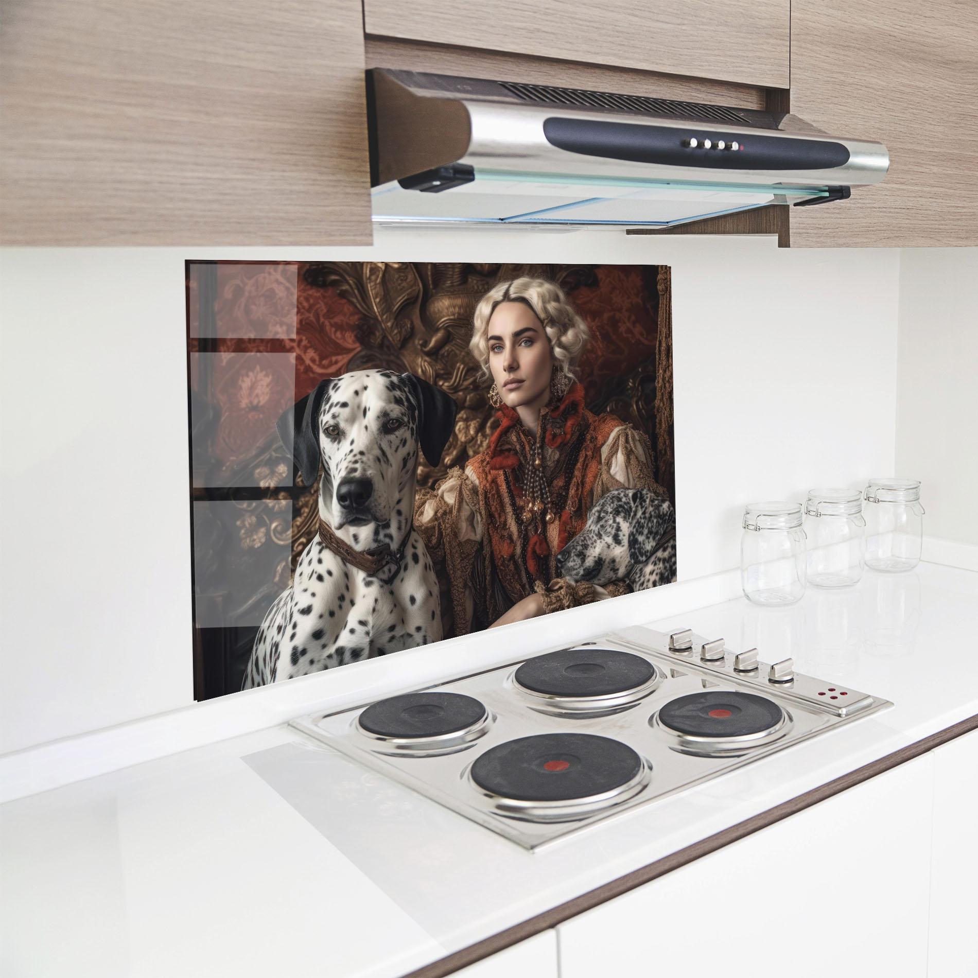 Стъклен панел за кухня Queen Fashion mockup 8