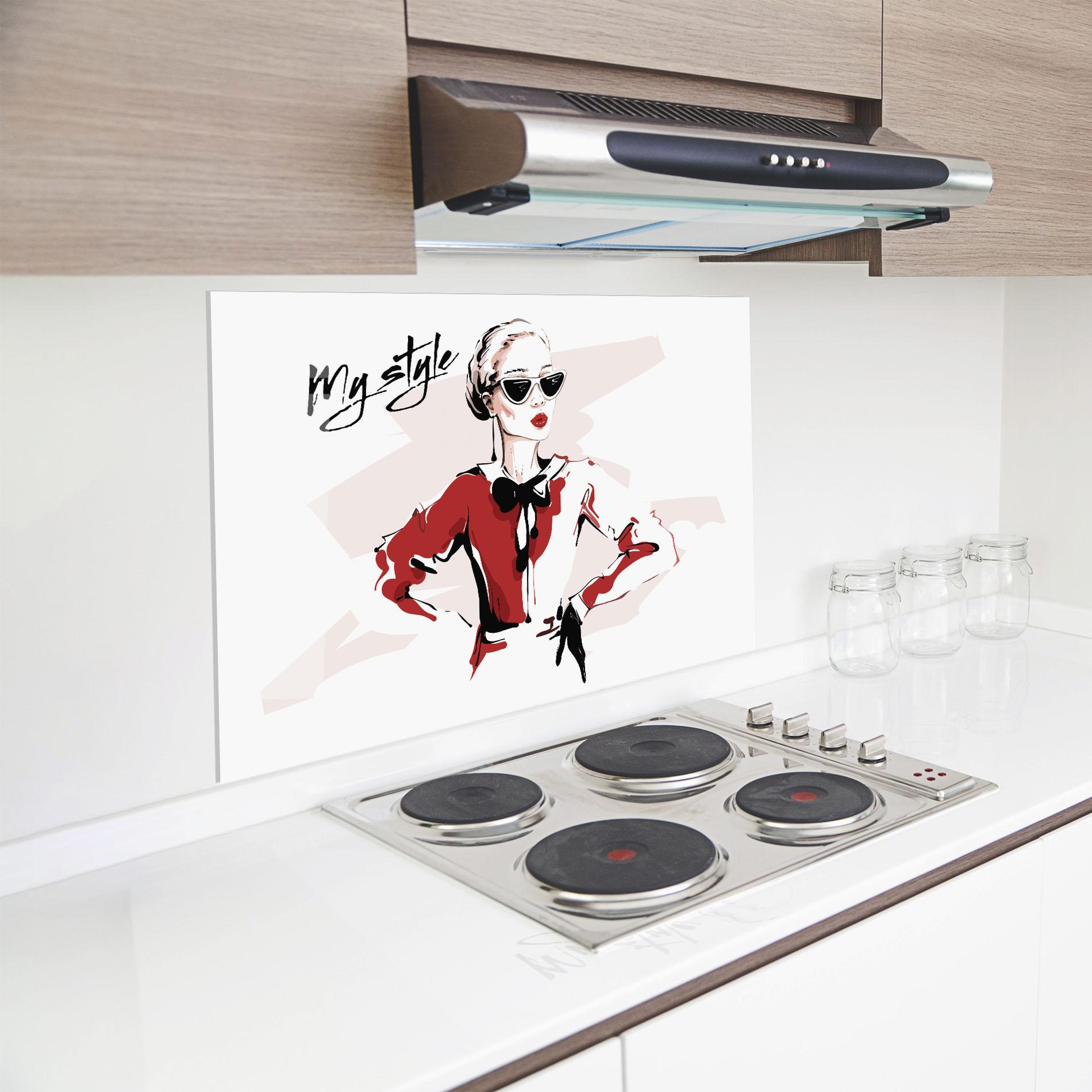 Стъклен панел за кухня Vintage My Style mockup 8