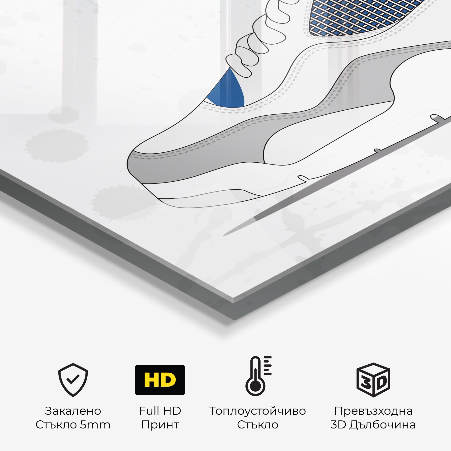 Blue Grey Sneakers mockup 2