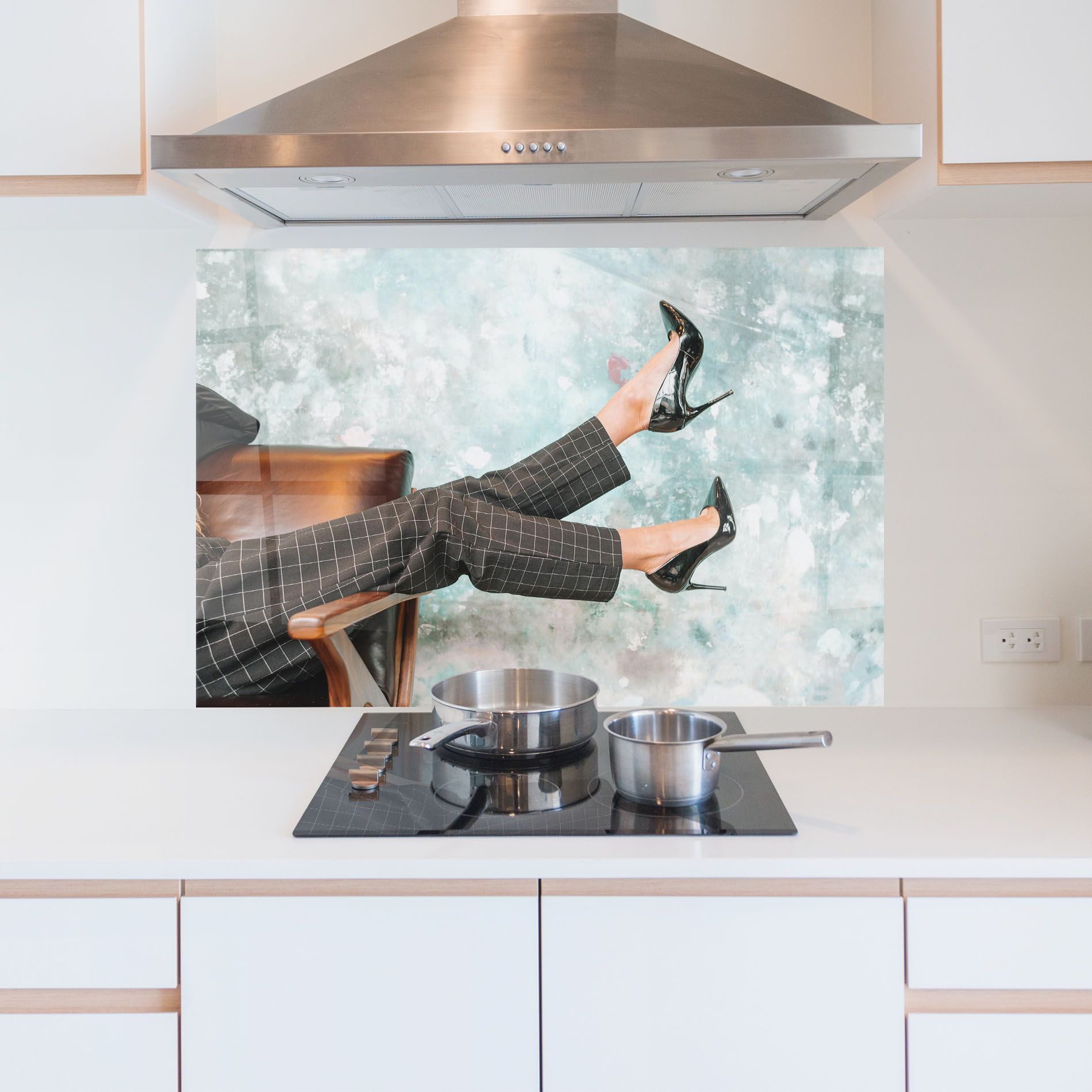 Black Shoes On Chair mockup 5