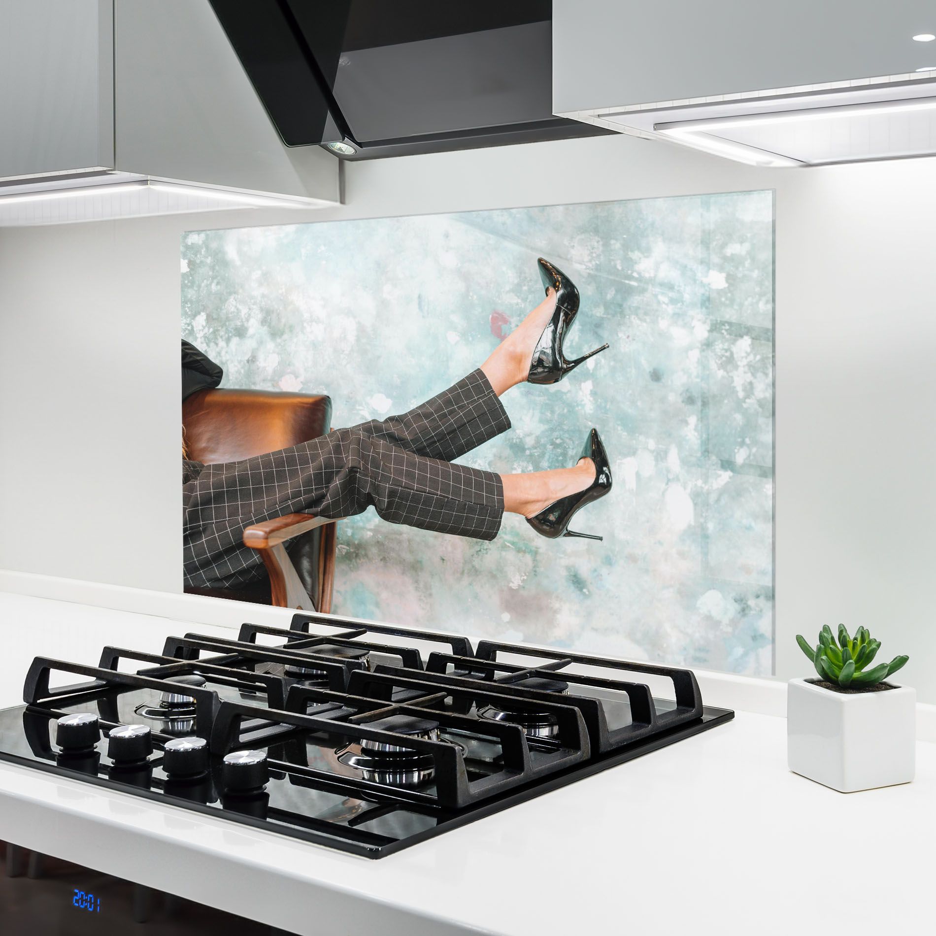 Black Shoes On Chair mockup 6