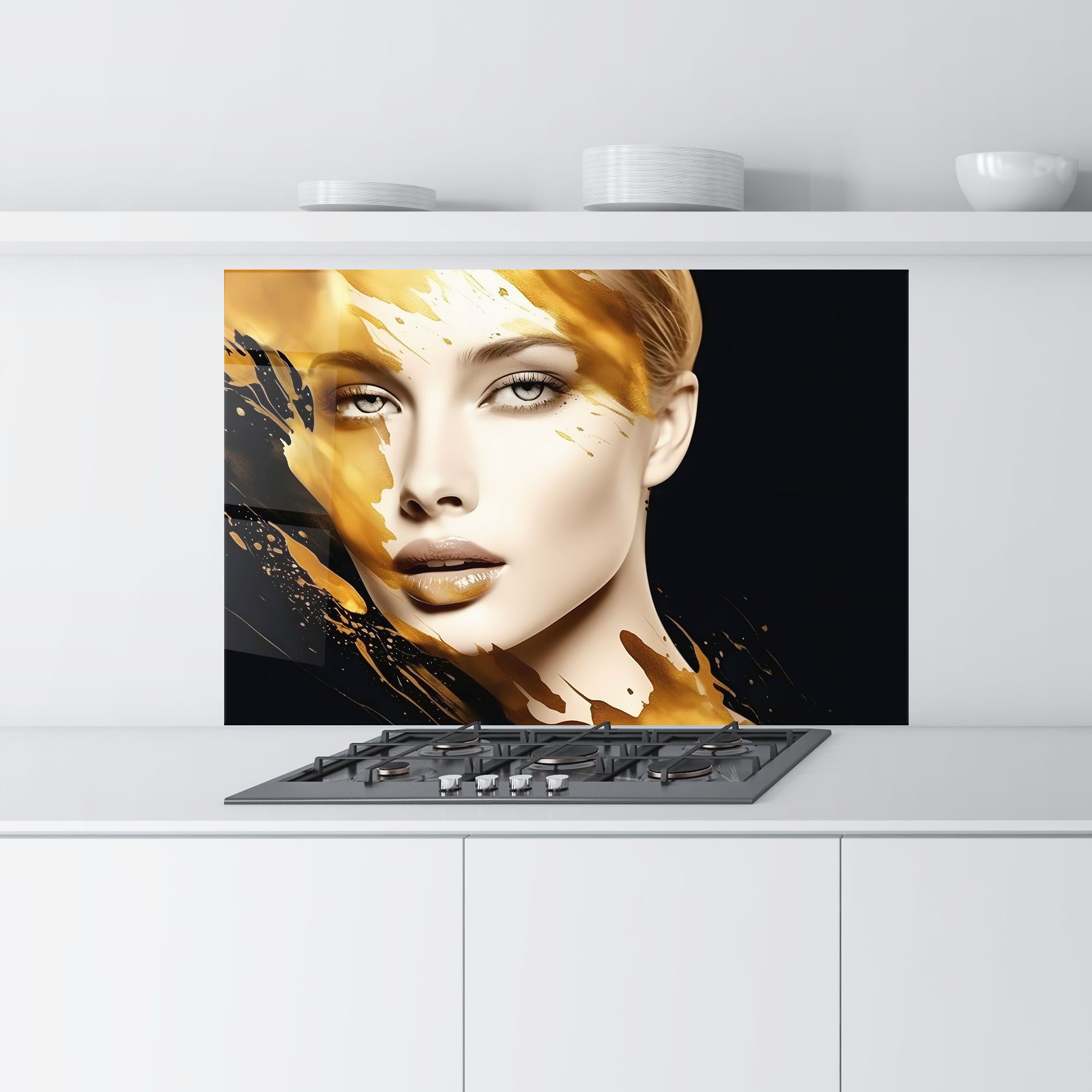 Blonde Gold Woman mockup 9