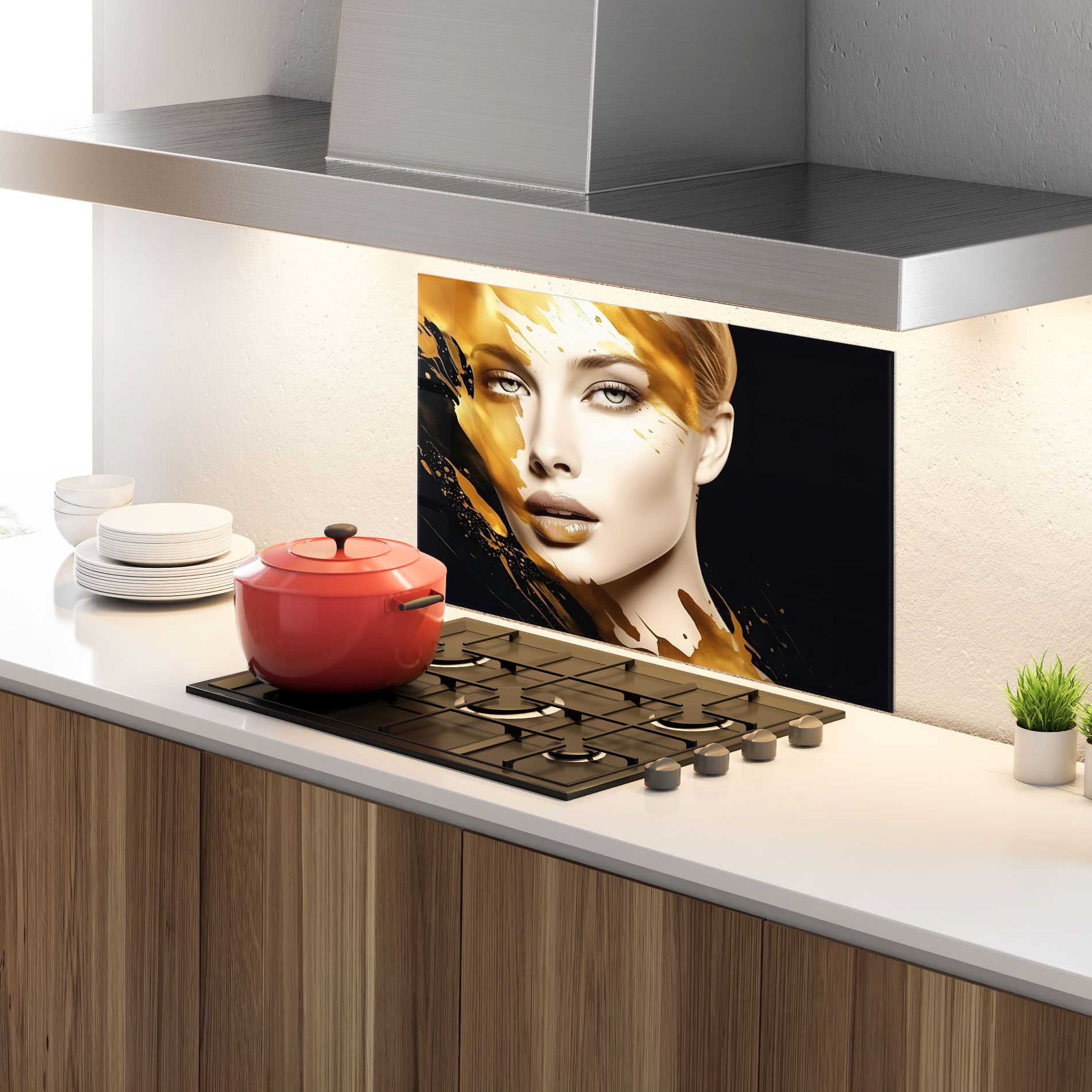 Blonde Gold Woman mockup 4