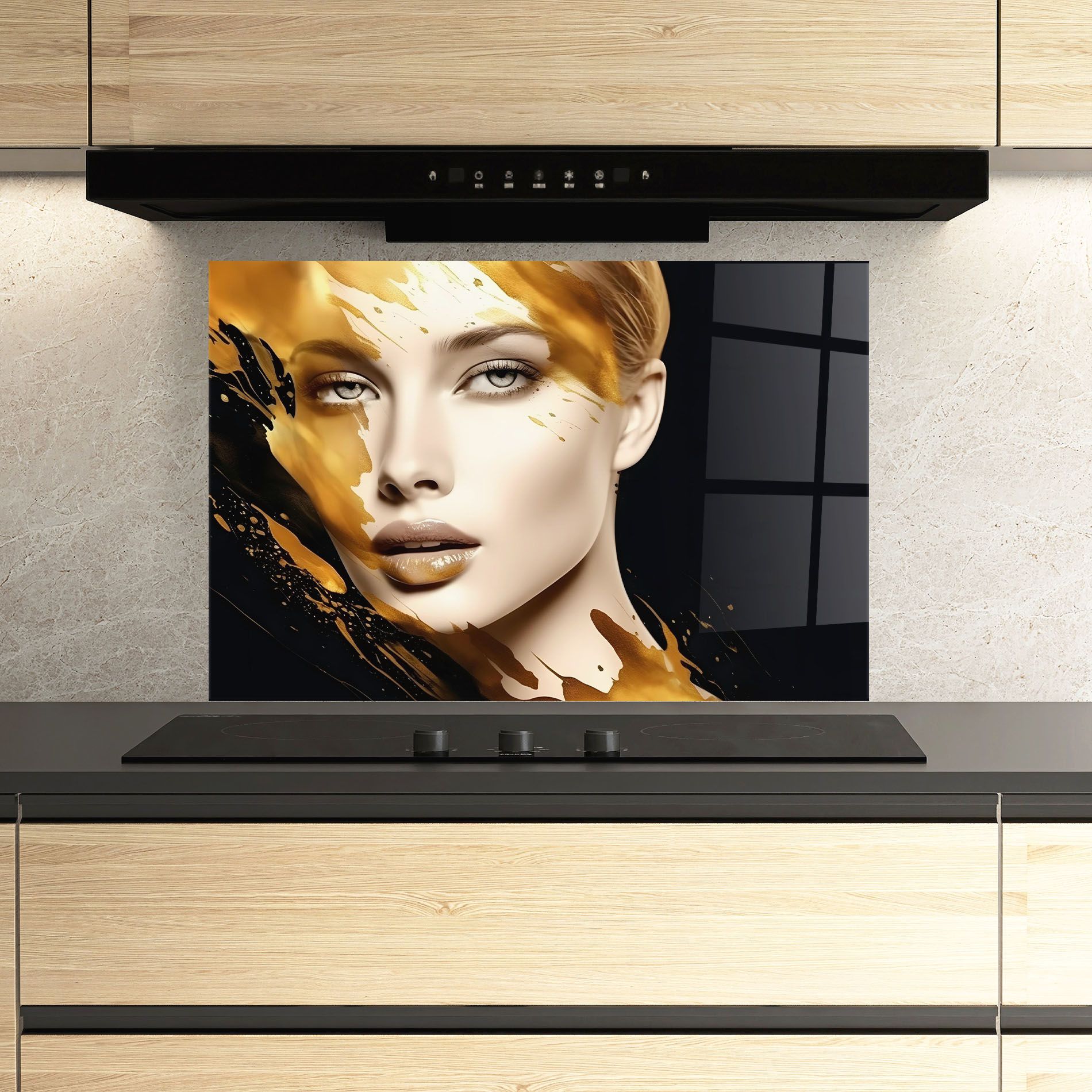 Blonde Gold Woman mockup 3