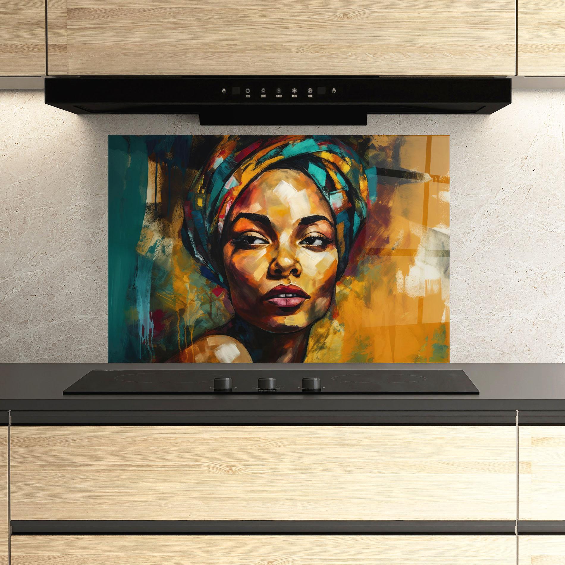 Стъклен панел за кухня Enigmatic Expression mockup 3