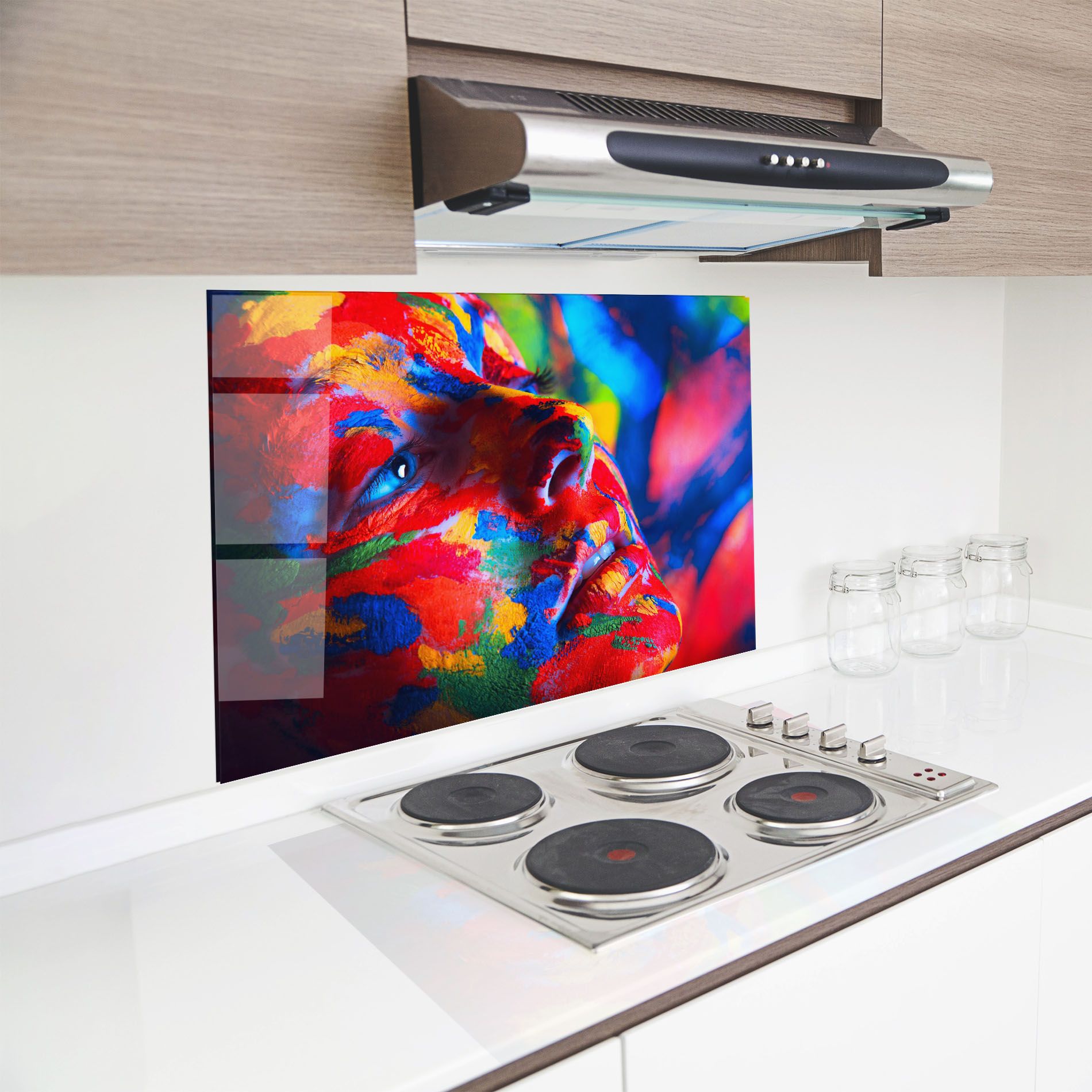 Woman Colourful Paint mockup 8