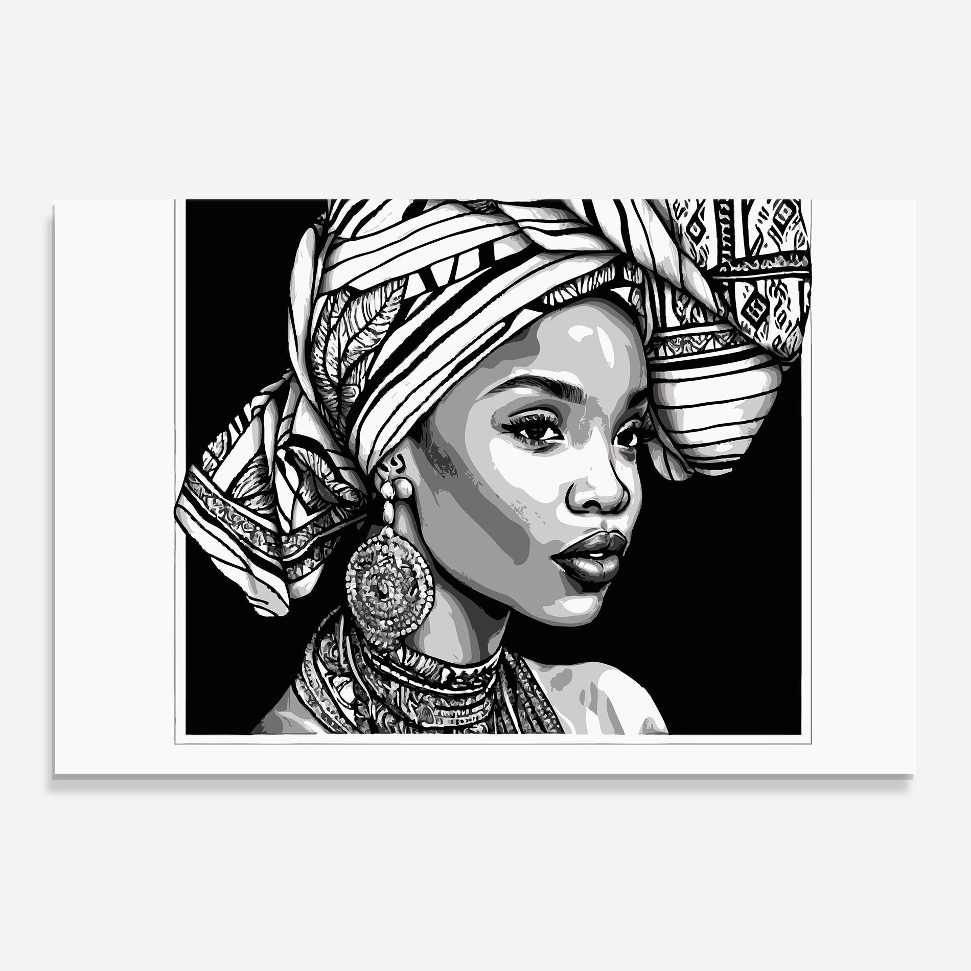 Beautiful African Lady mockup 0
