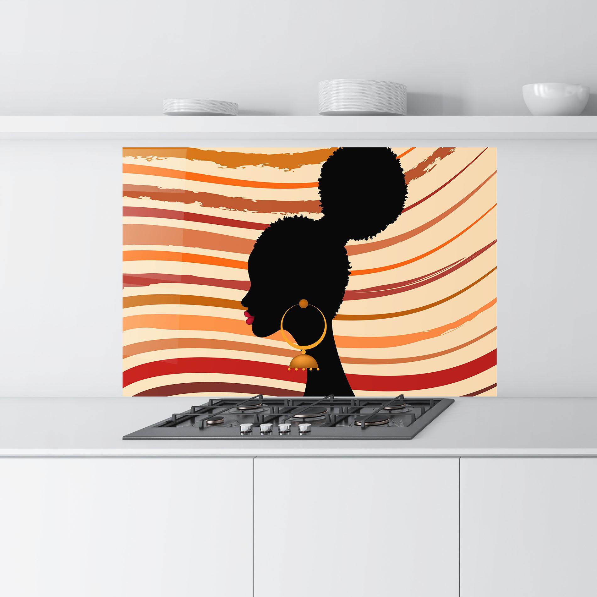Стъклен панел за кухня African Hairstyle mockup 9