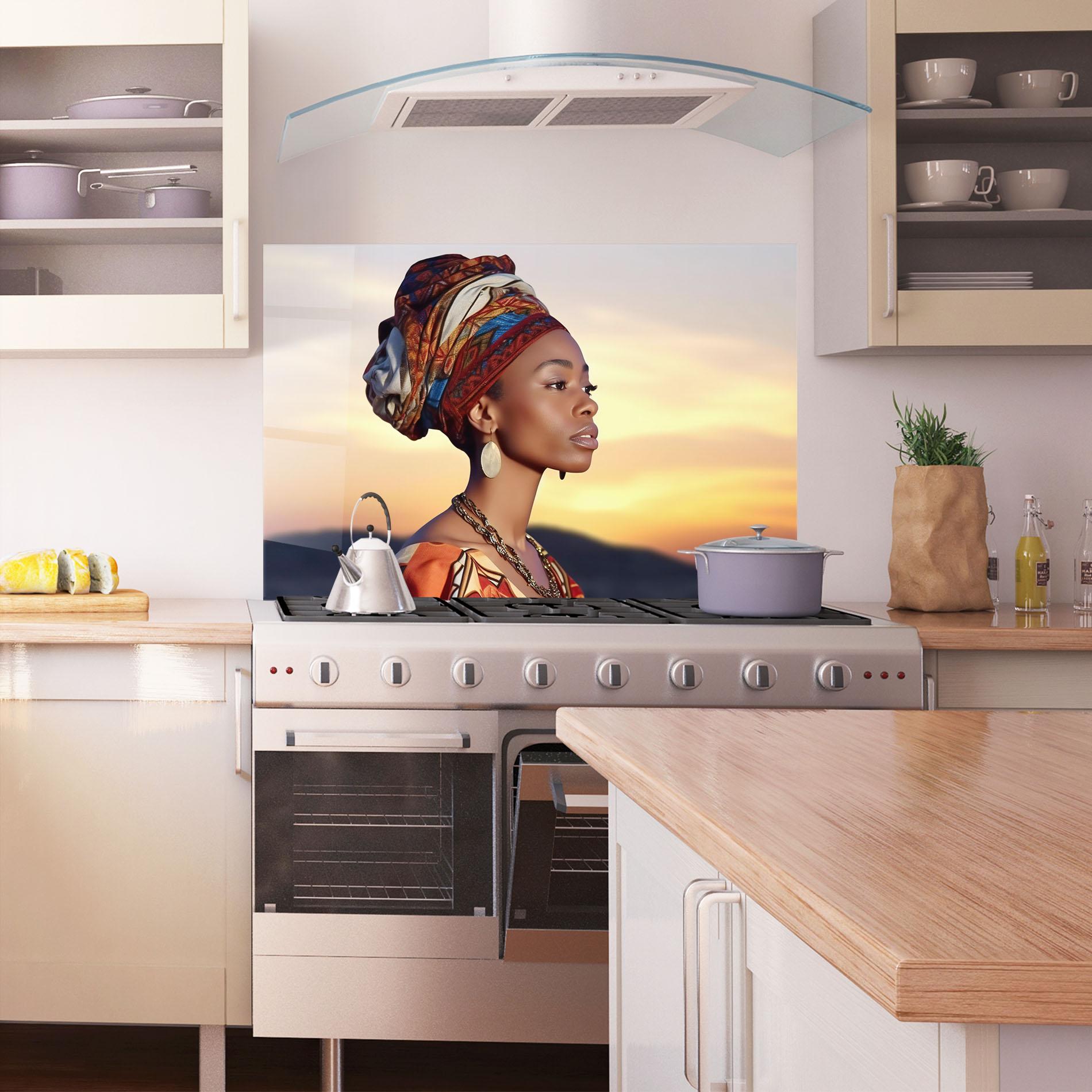 Стъклен панел за кухня Beautiful African Sunset mockup 1
