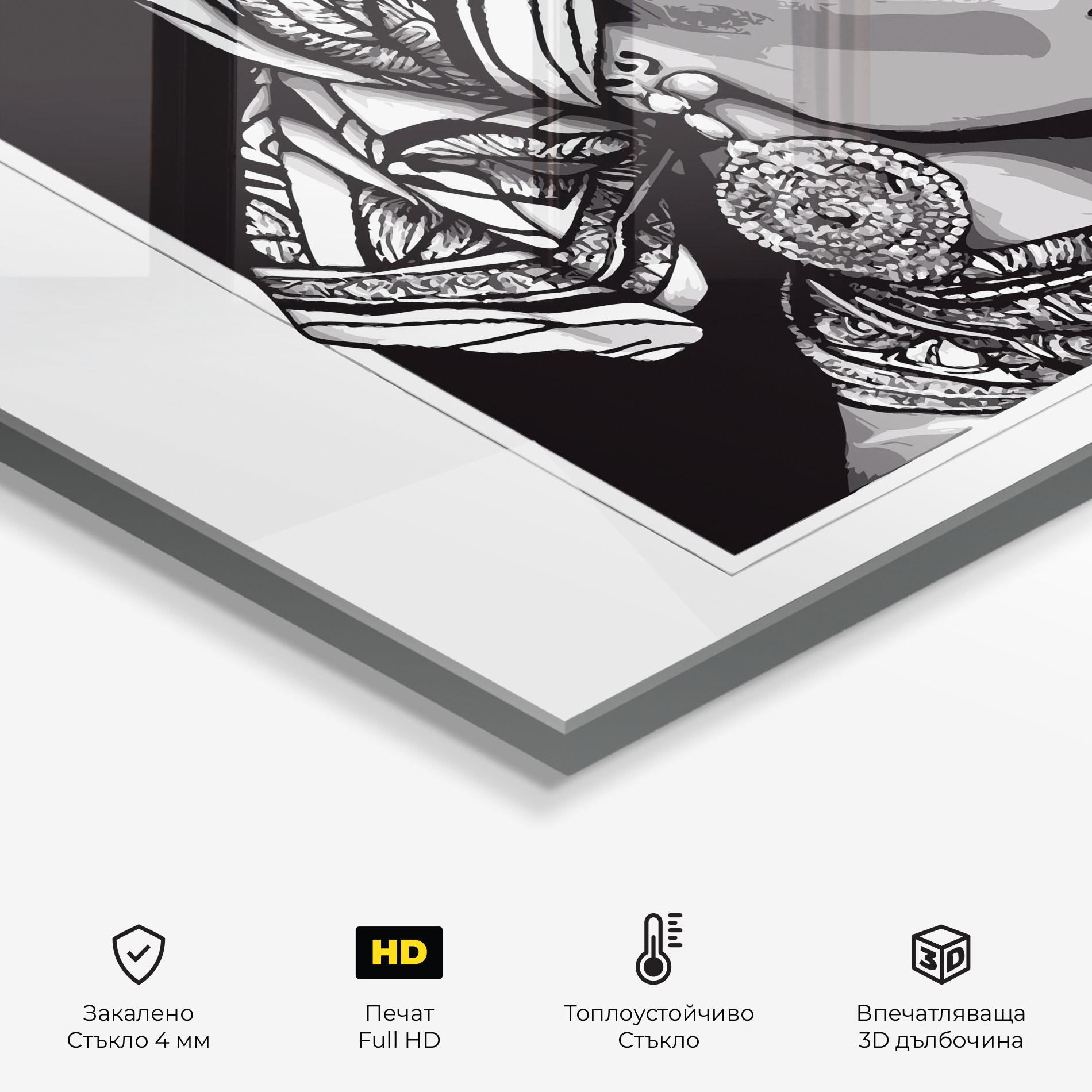 Стъклен панел за кухня Beautiful African Lady mockup 2