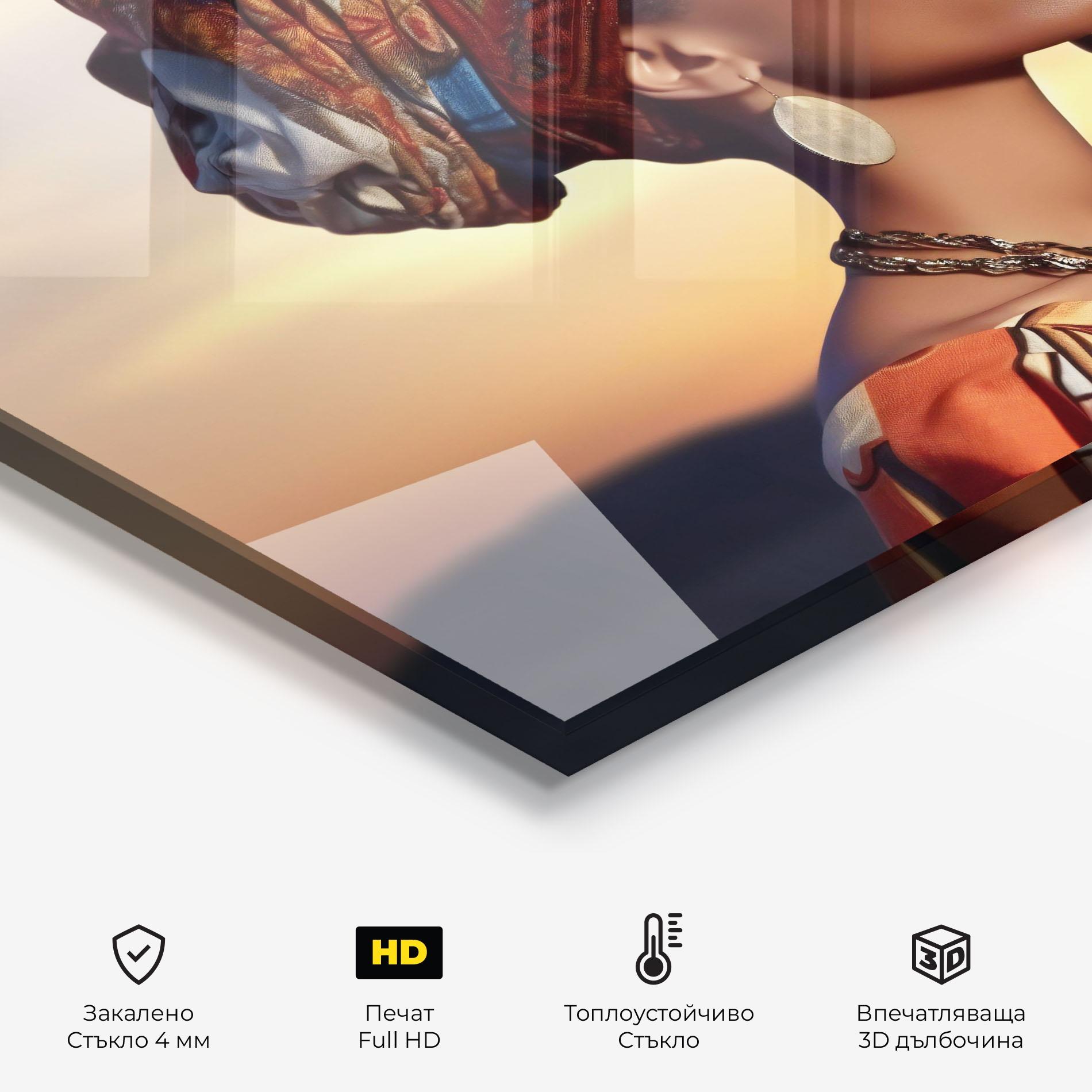 Стъклен панел за кухня Beautiful African Sunset mockup 2