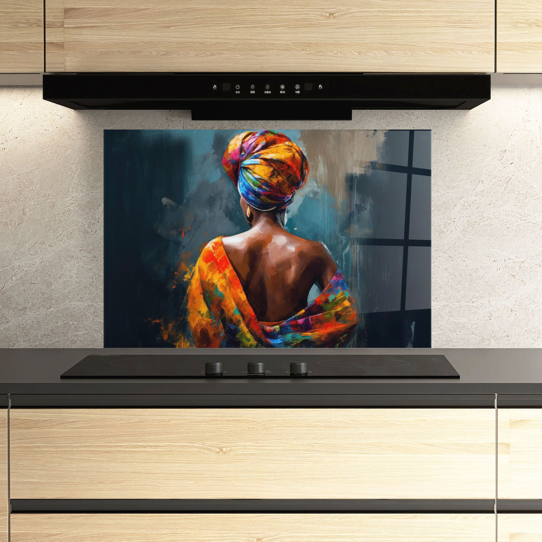 Colorful Turban Woman mockup 3