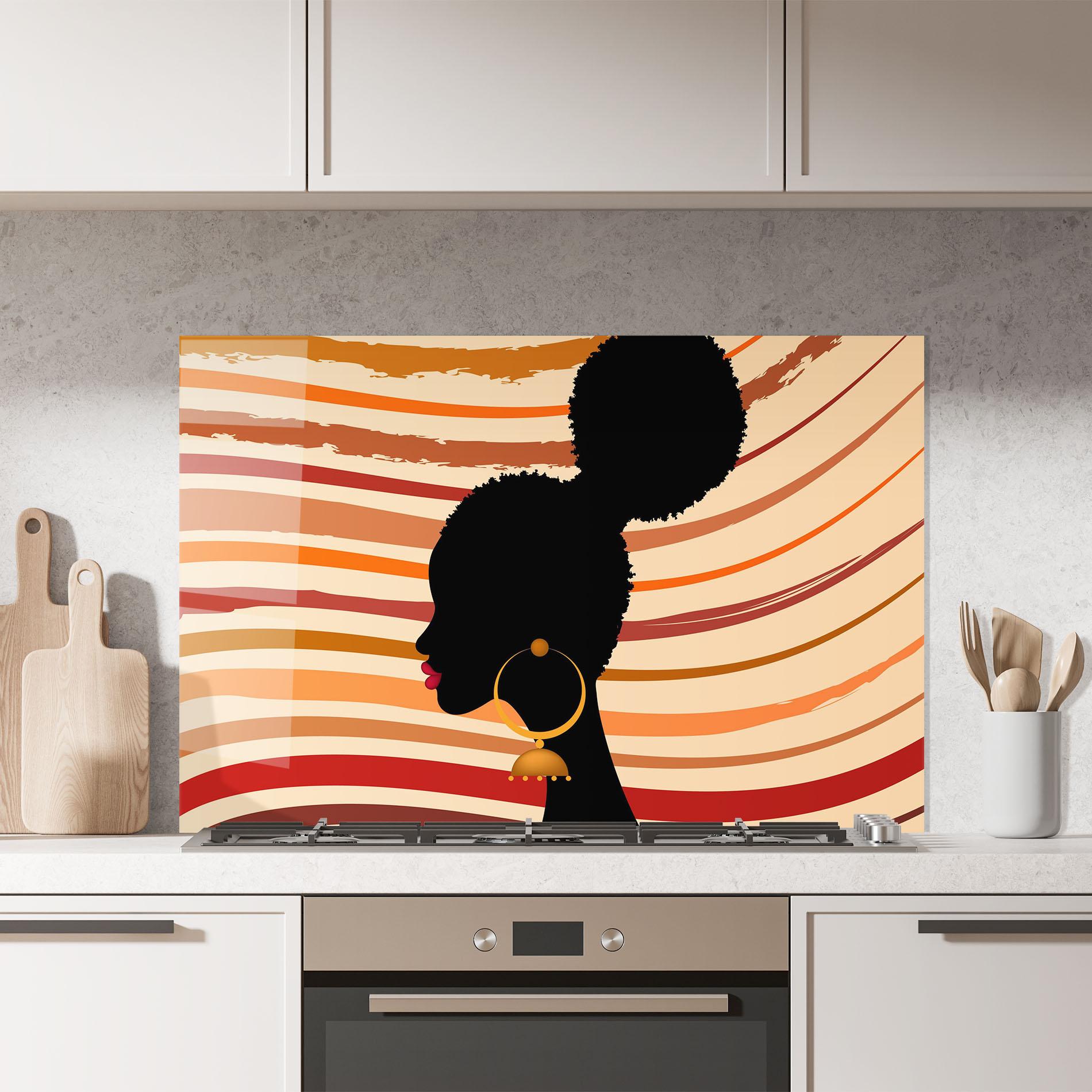 Стъклен панел за кухня African Hairstyle mockup 7