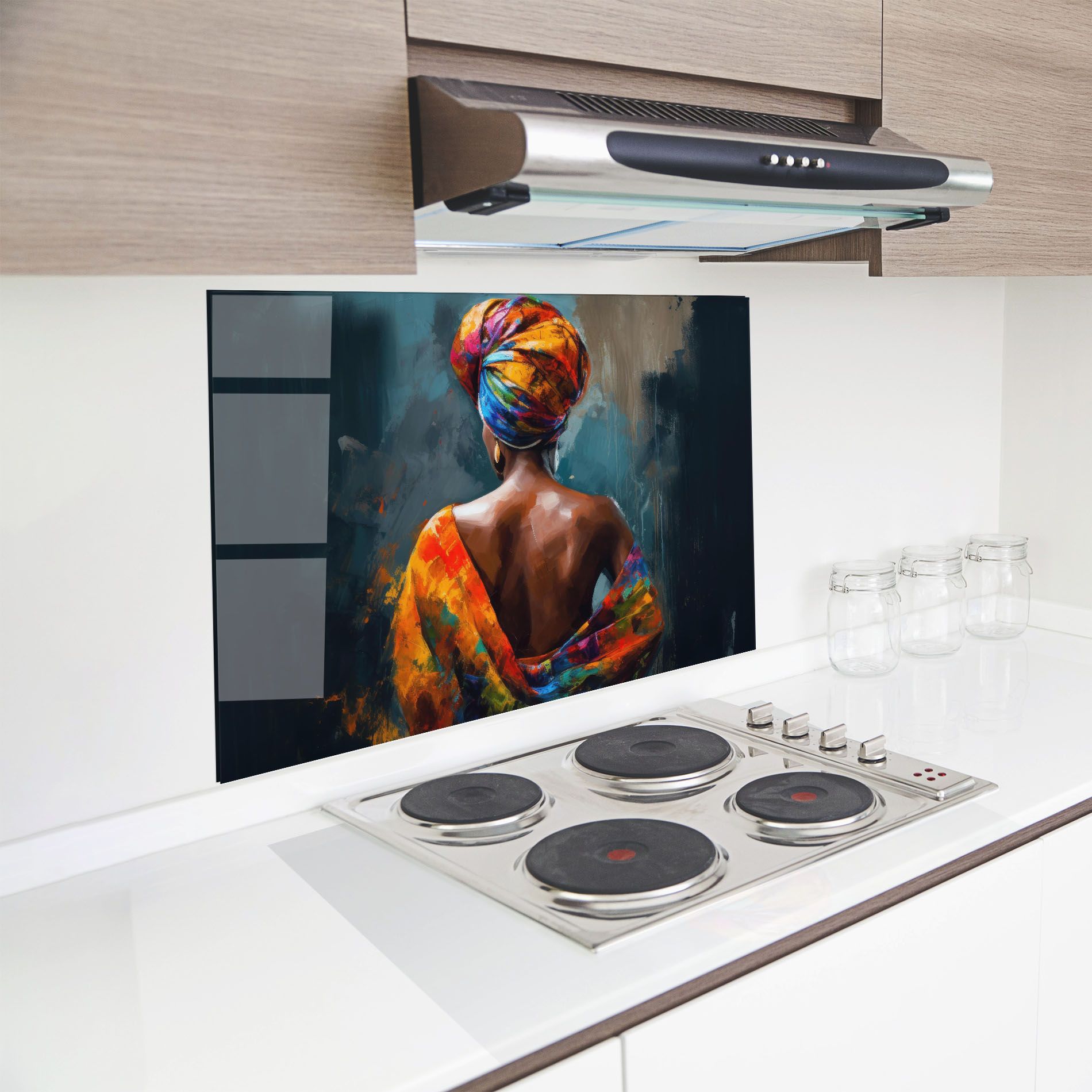 Colorful Turban Woman mockup 8