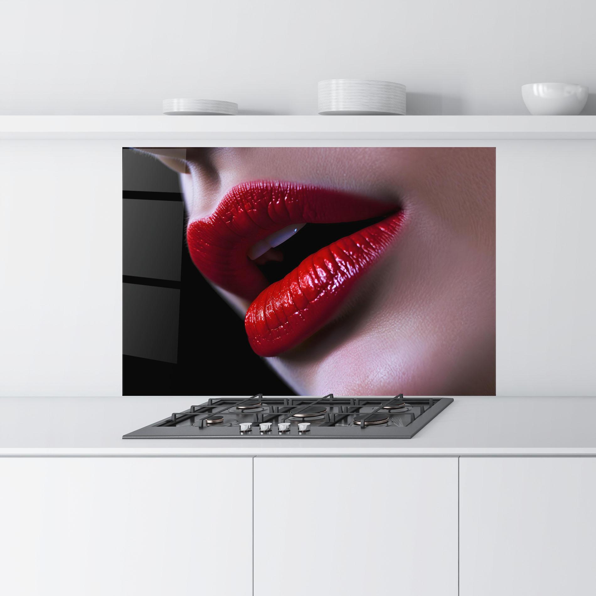 Стъклен панел за кухня Close Up Woman mockup 9