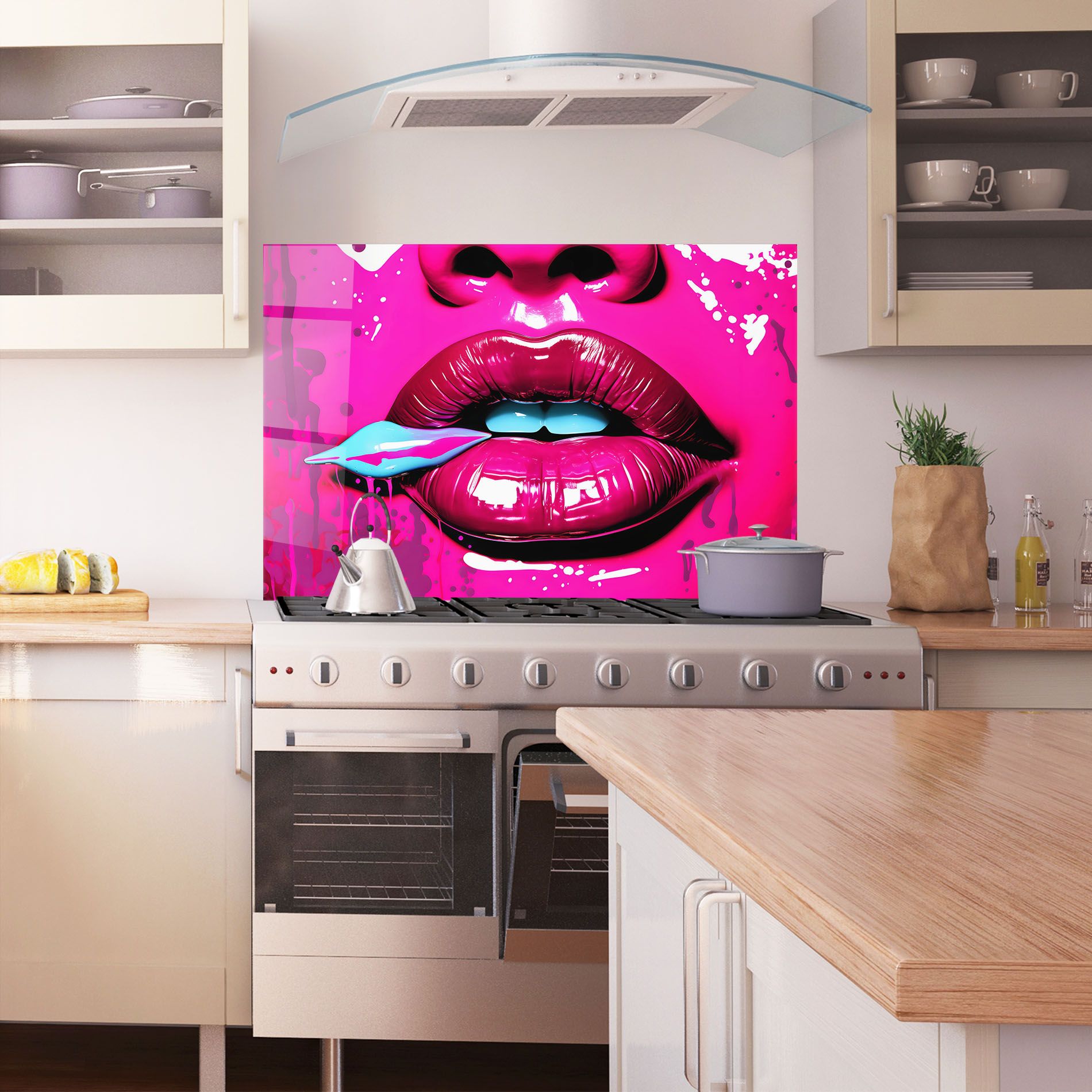 Dark Pink Lips Art mockup 1