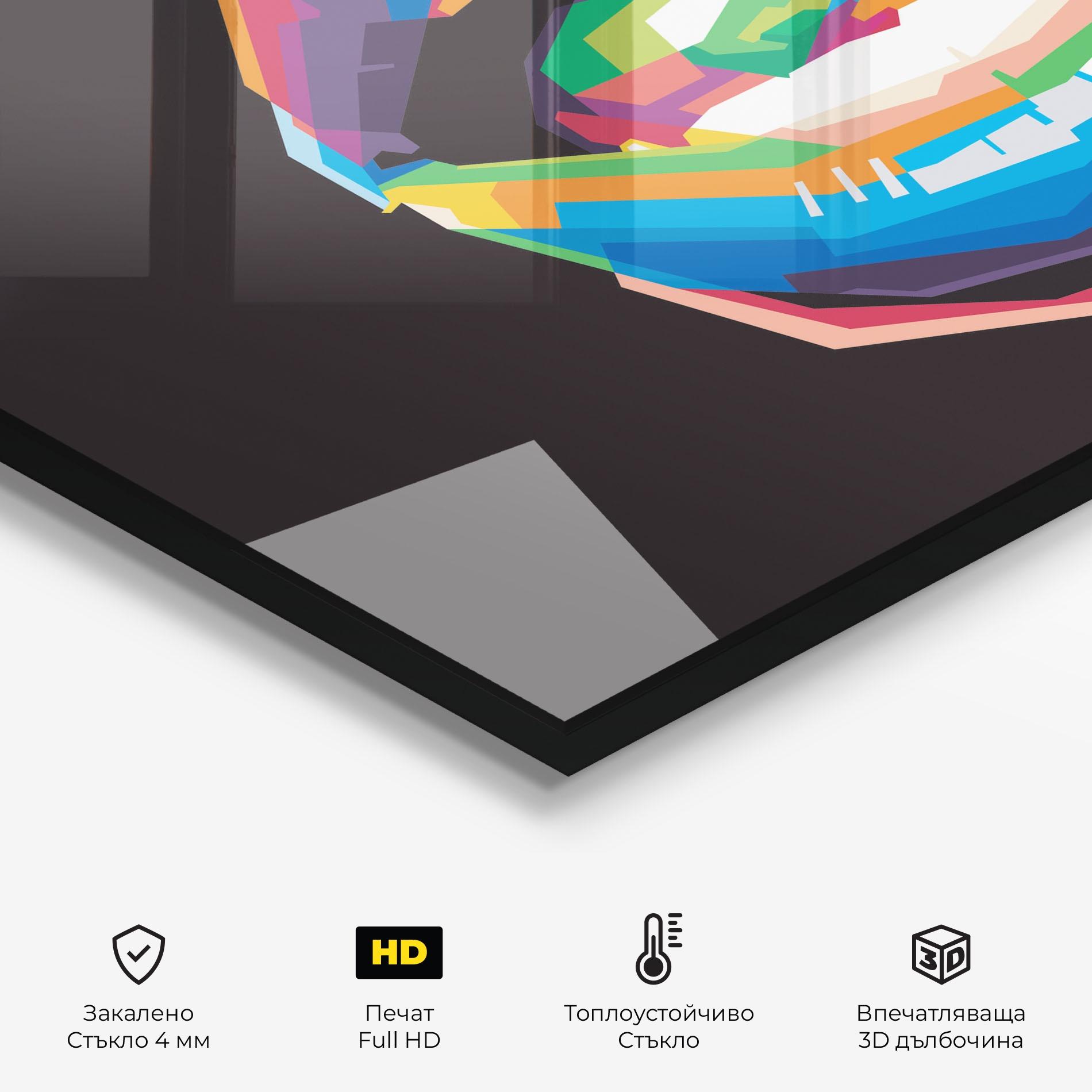 Стъклен панел за кухня Lips Toungue mockup 2