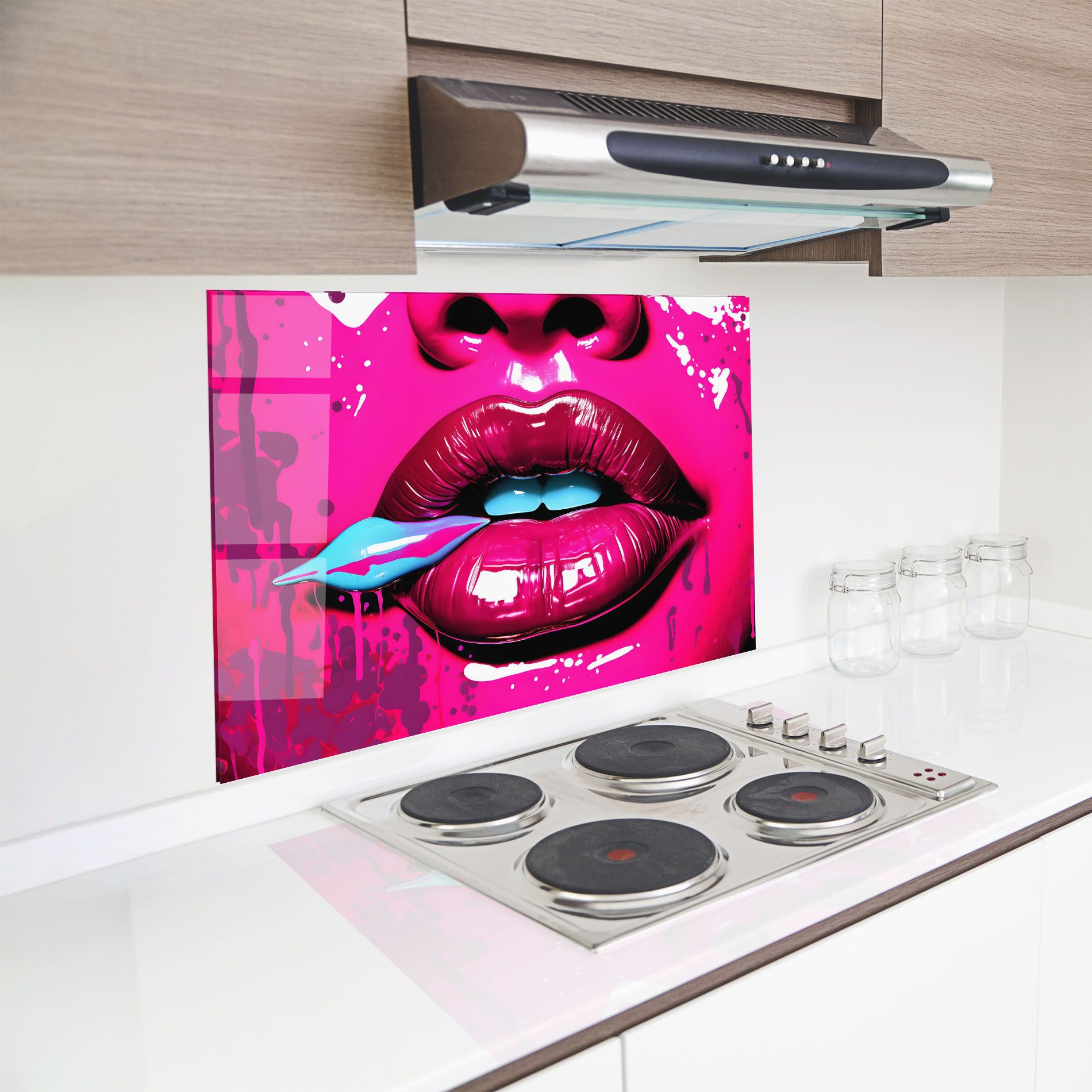 Dark Pink Lips Art mockup 8