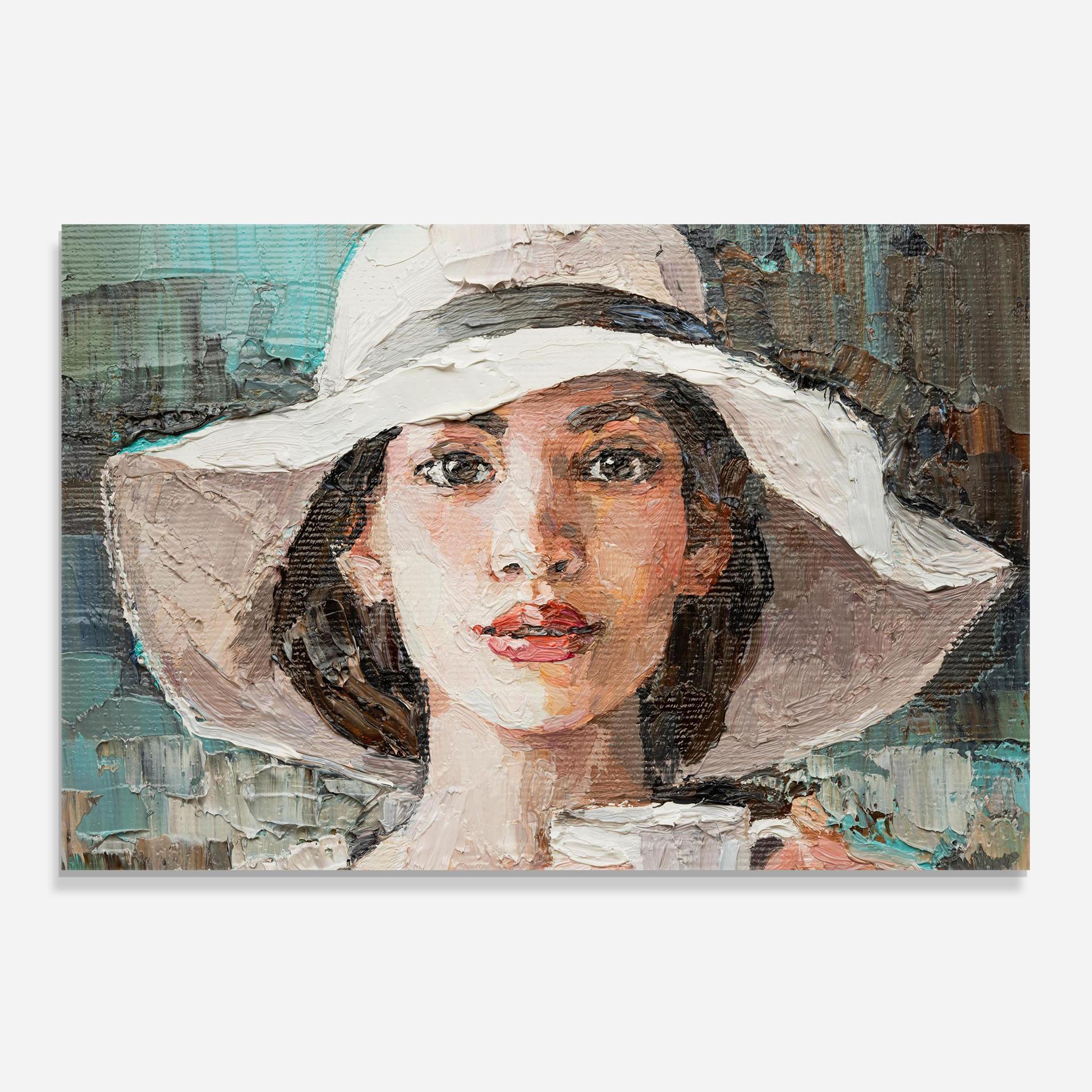 Стъклен панел за кухня White Lady mockup 0