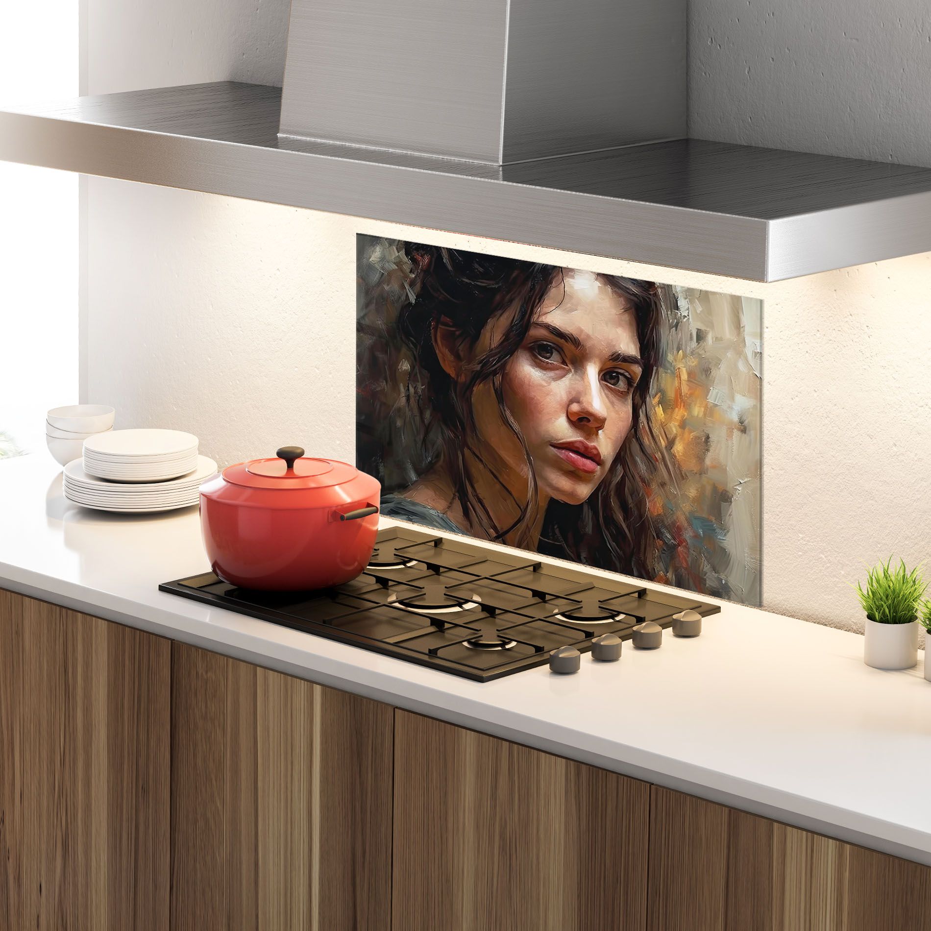 Closeup Impasto Portrait mockup 4