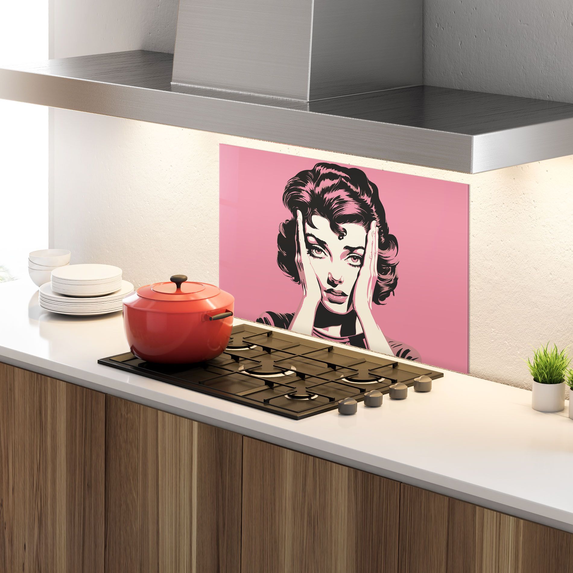 Pink Light Portrait mockup 4