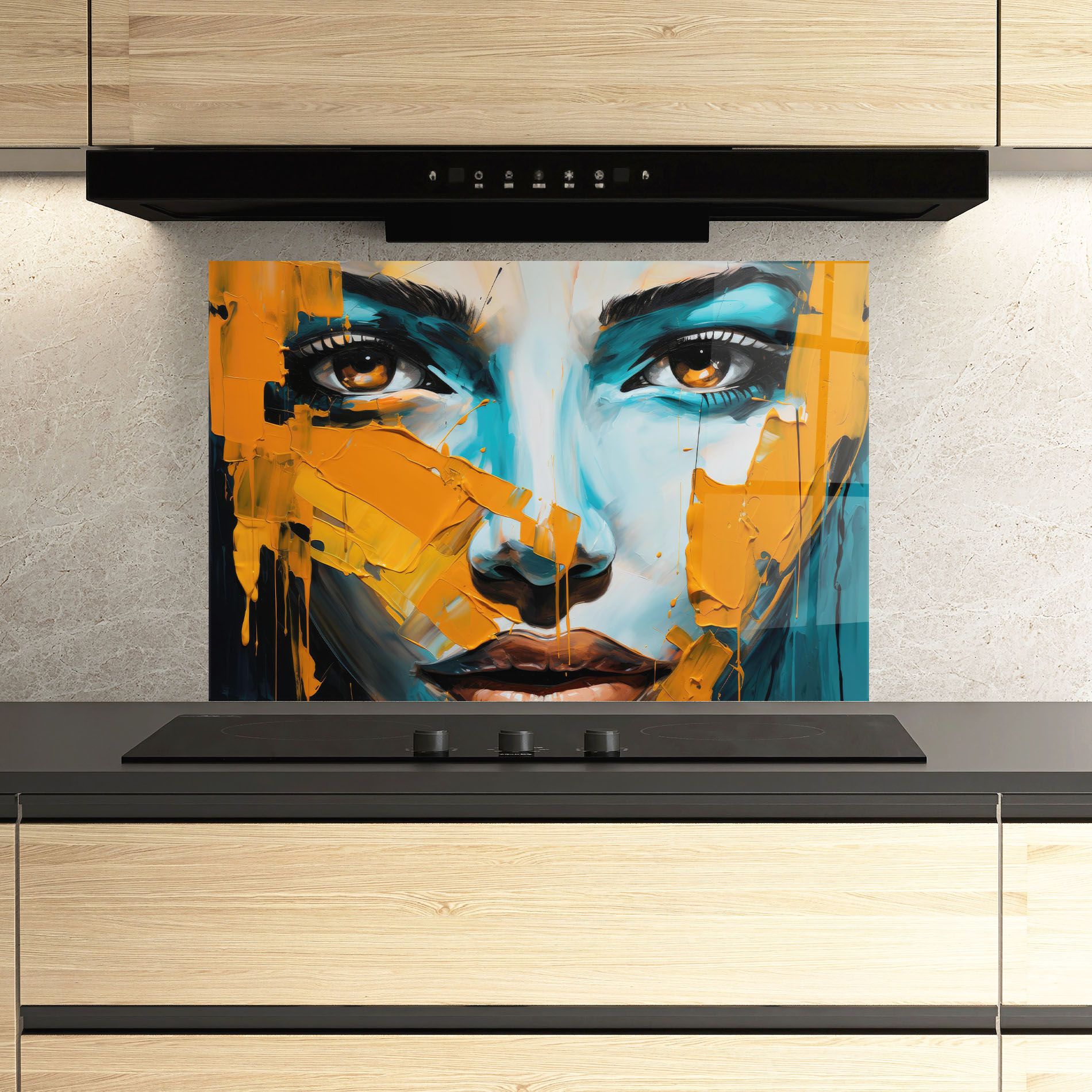 Orange Paint Portrait mockup 3