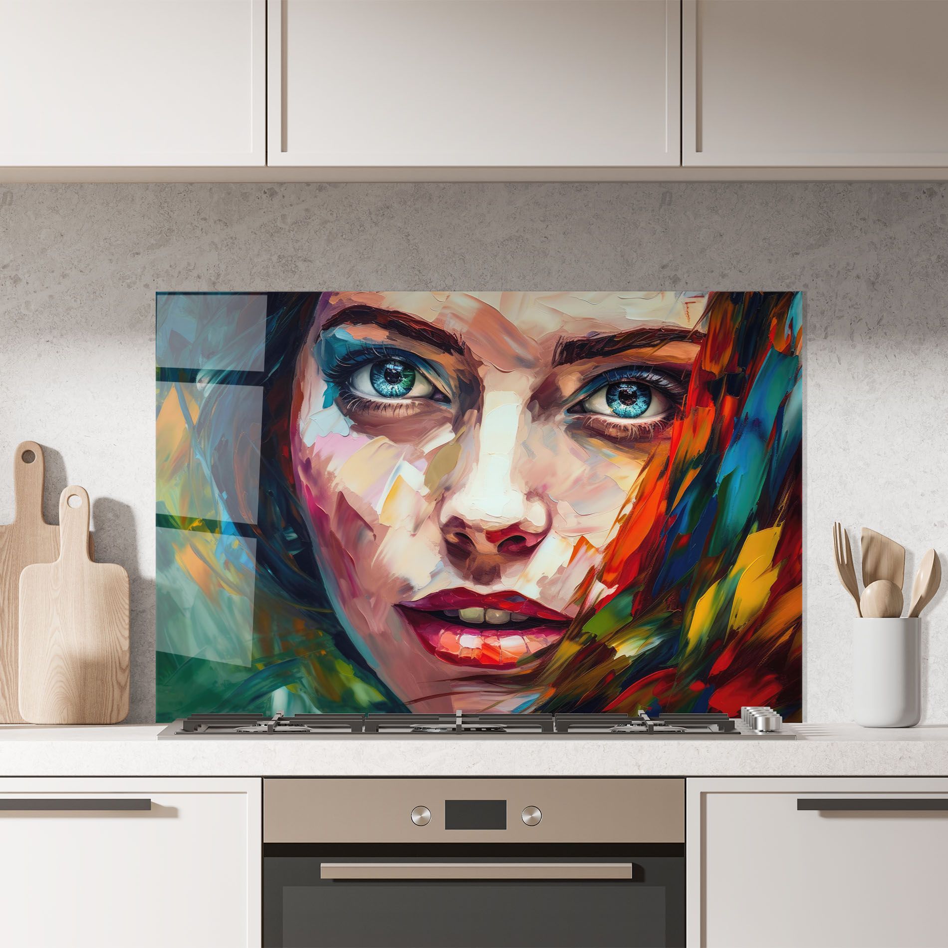 Intense Blue Eyes Woman mockup 7