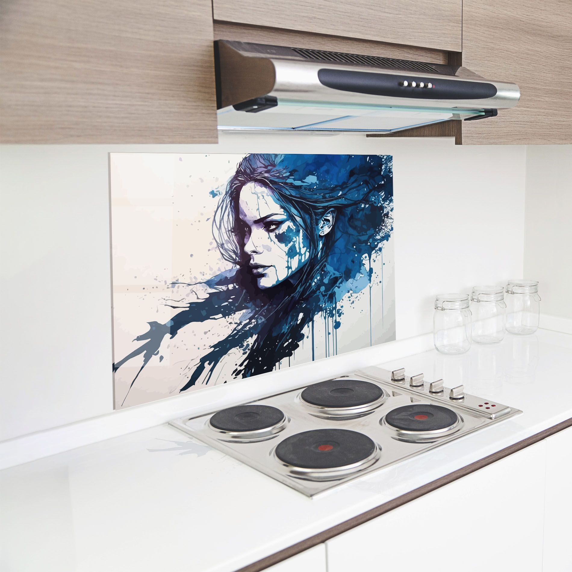 Blue Hair Portrait mockup 8