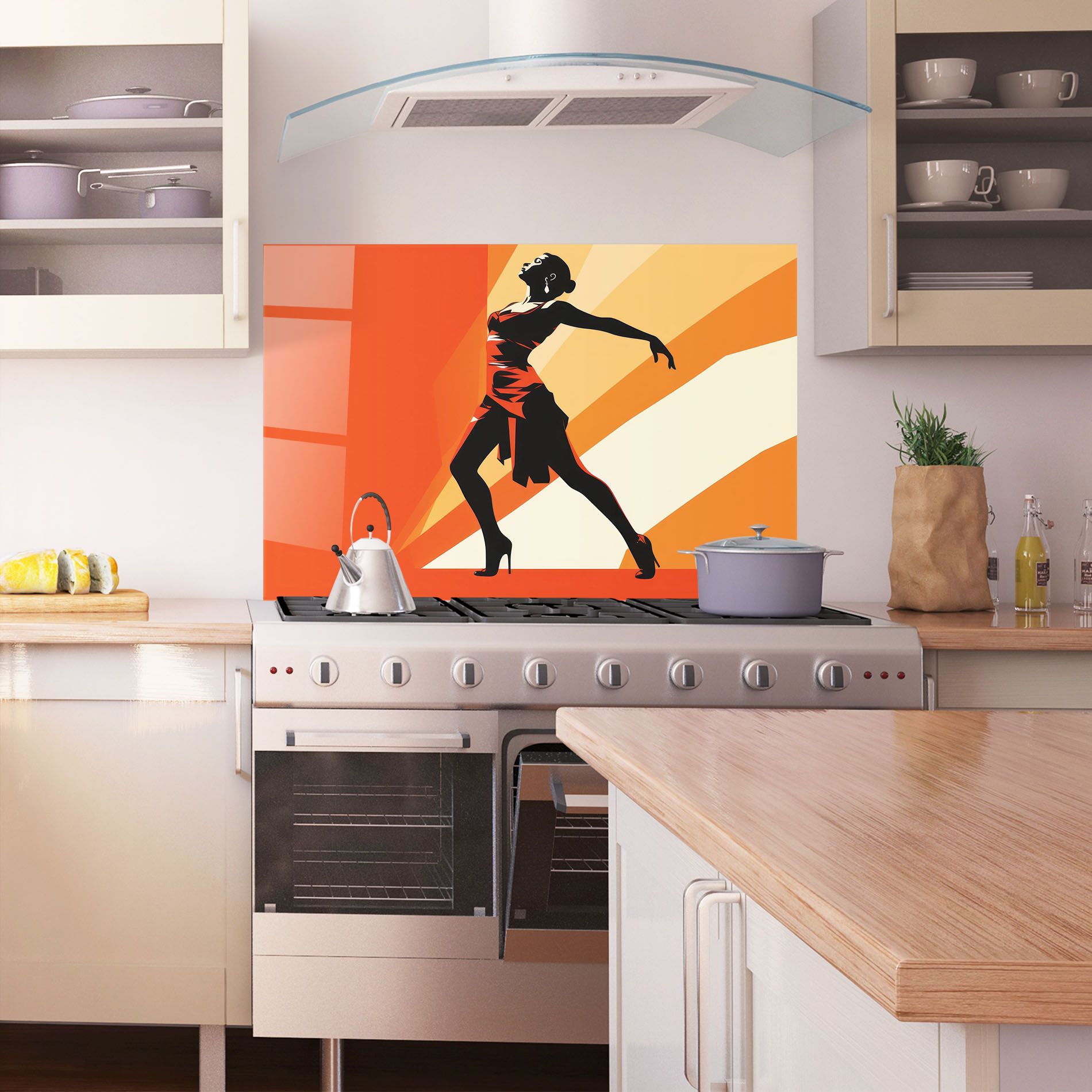 Red Dress Shilouette mockup 1