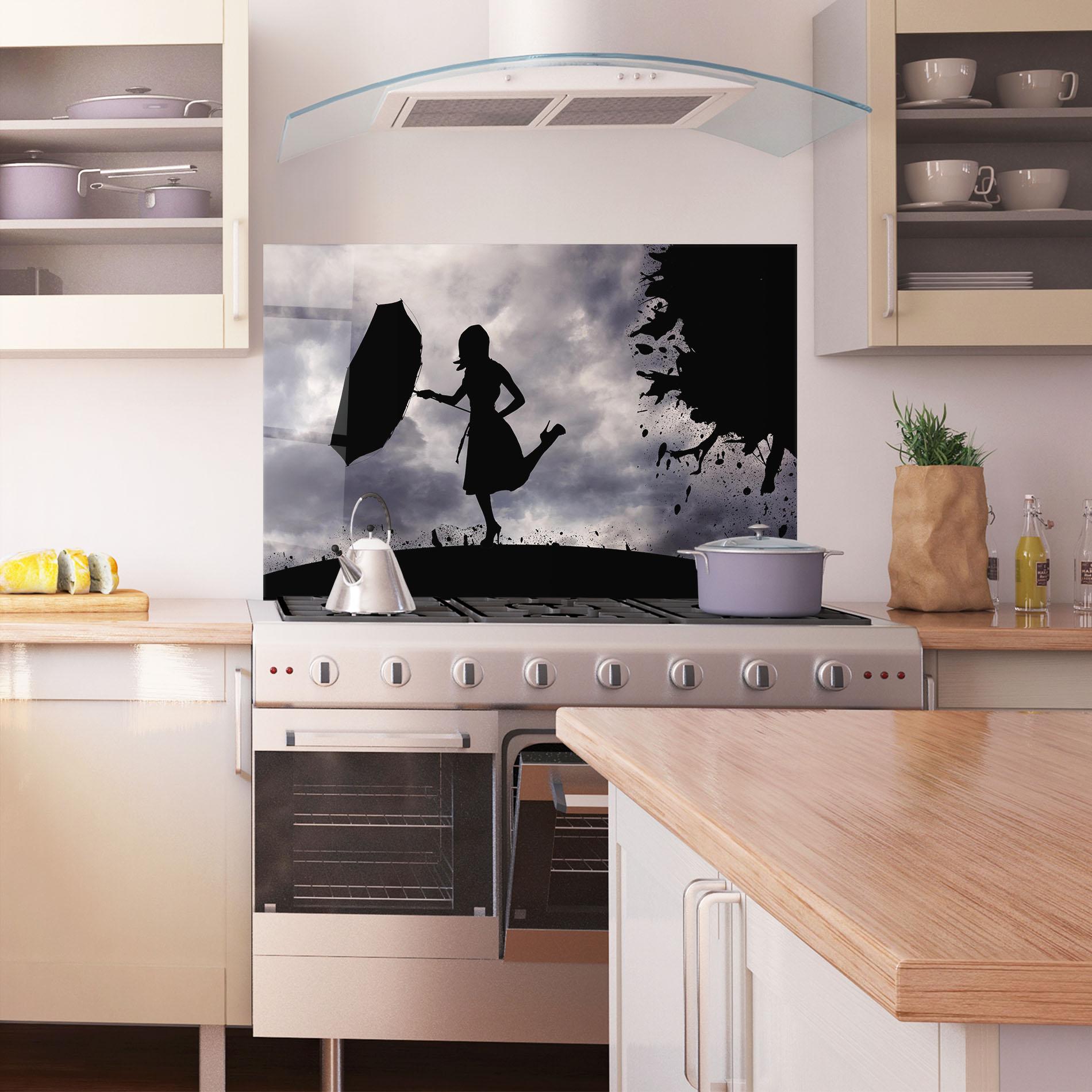 Стъклен панел за кухня Stormy Day mockup 1