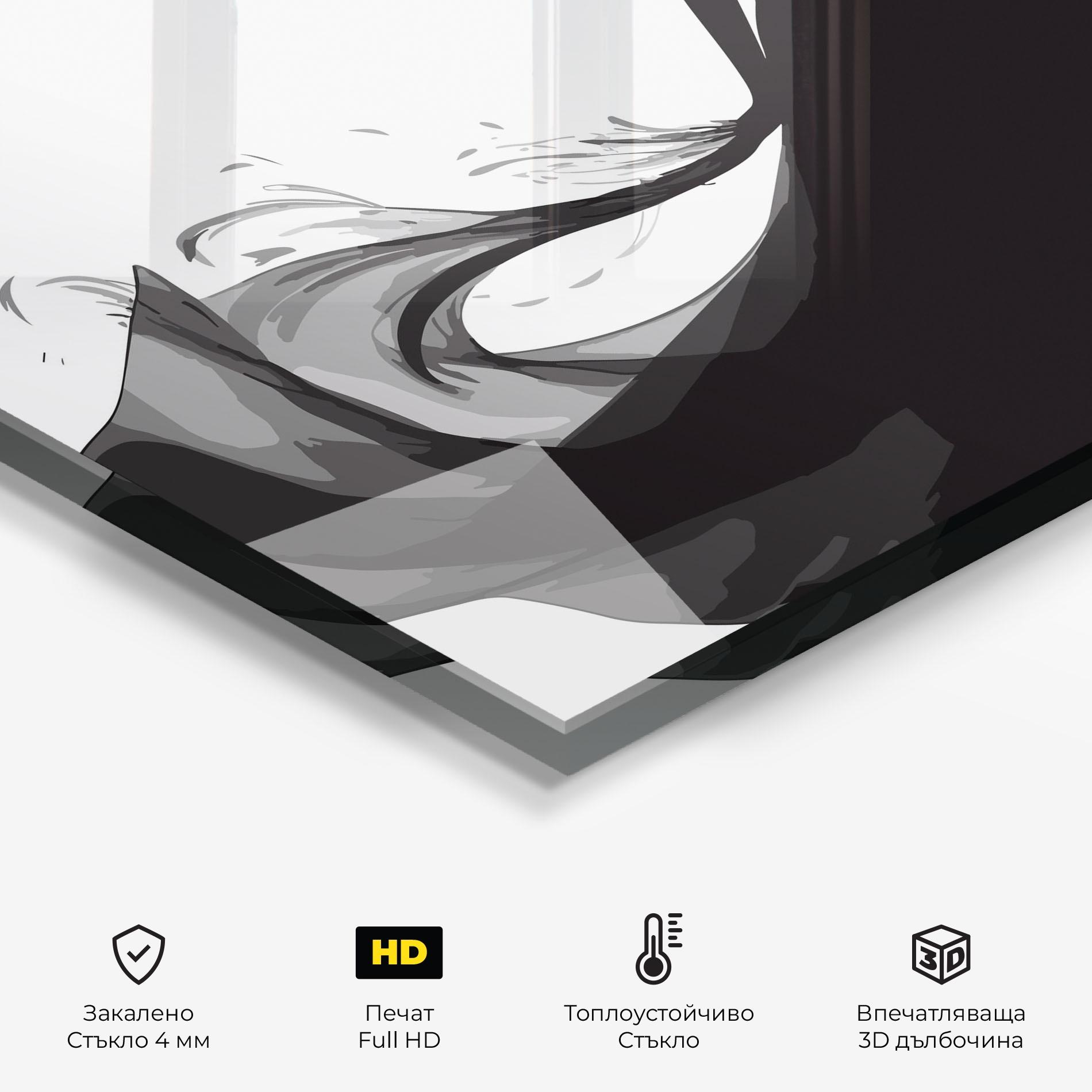 Стъклен панел за кухня Pretty Black Dress mockup 2