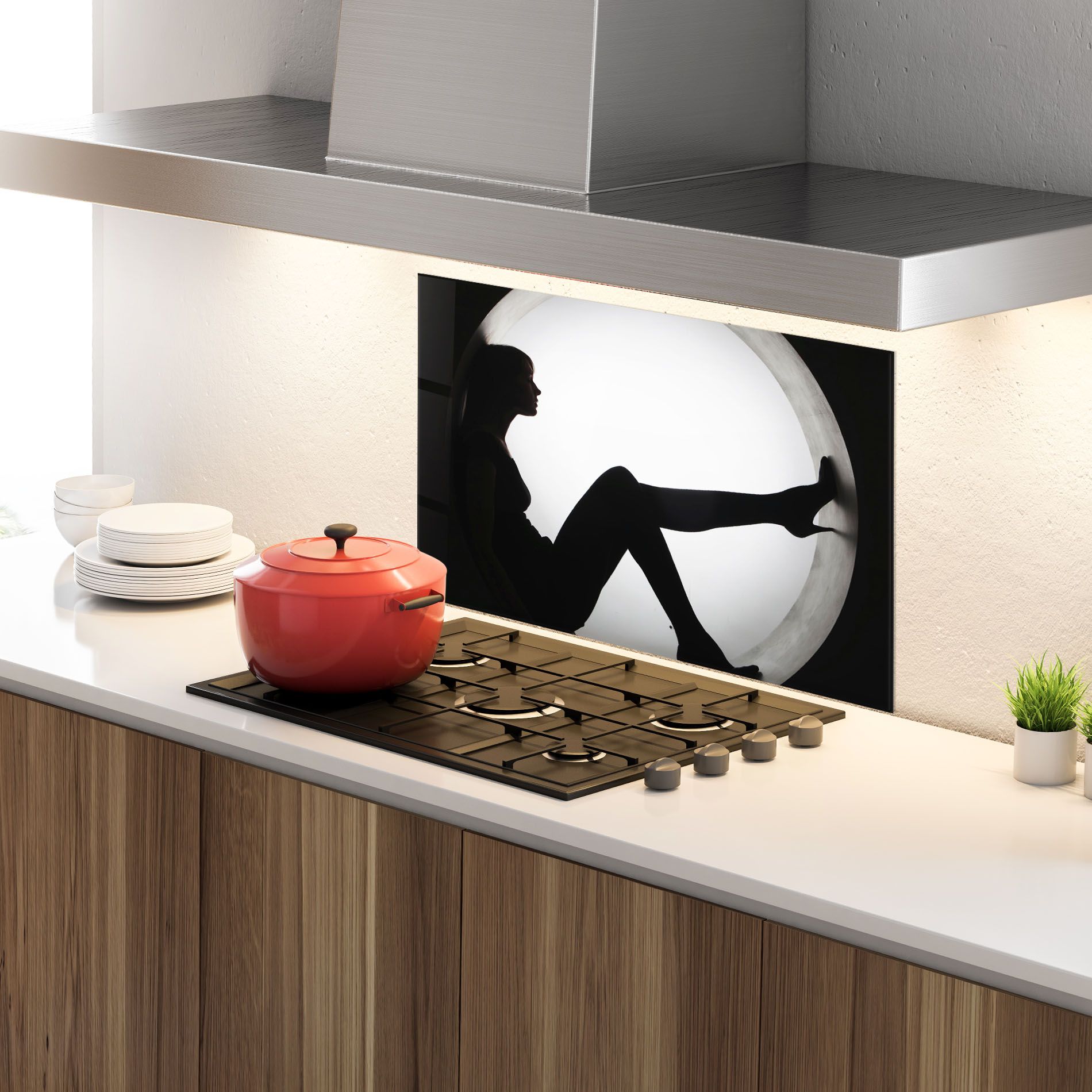 Stylish Woman Silhouette mockup 4