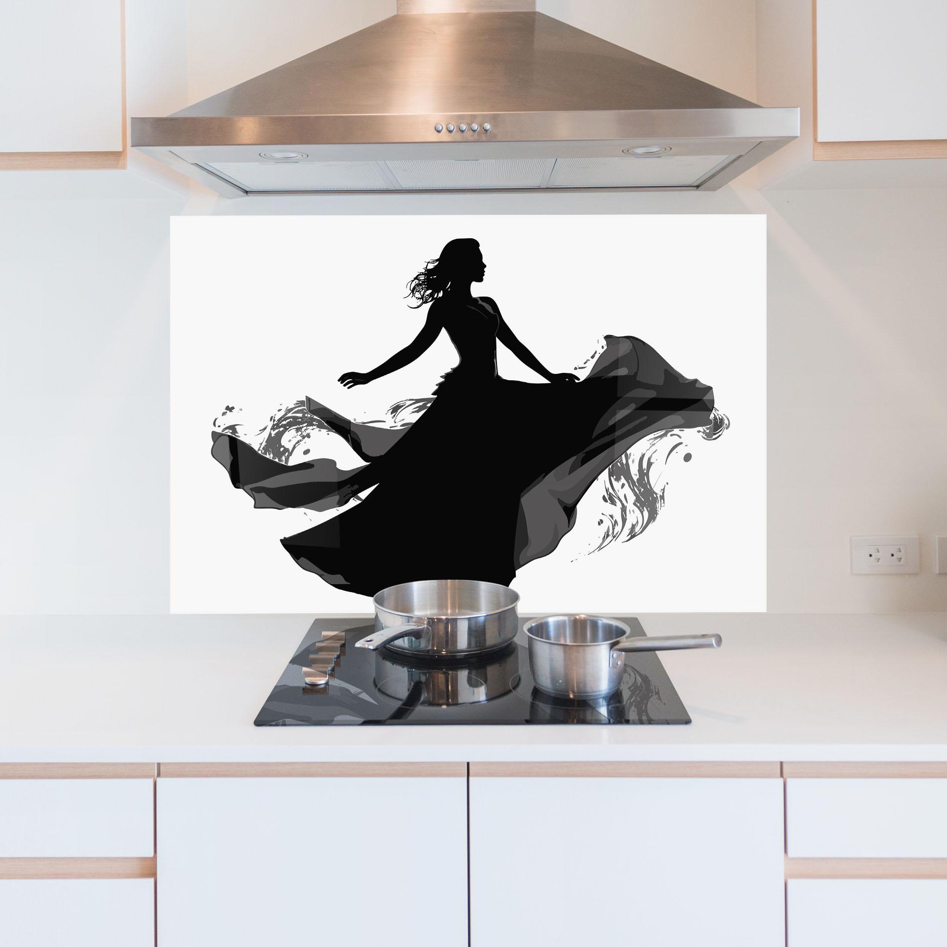 Стъклен панел за кухня Dress Jump mockup 5