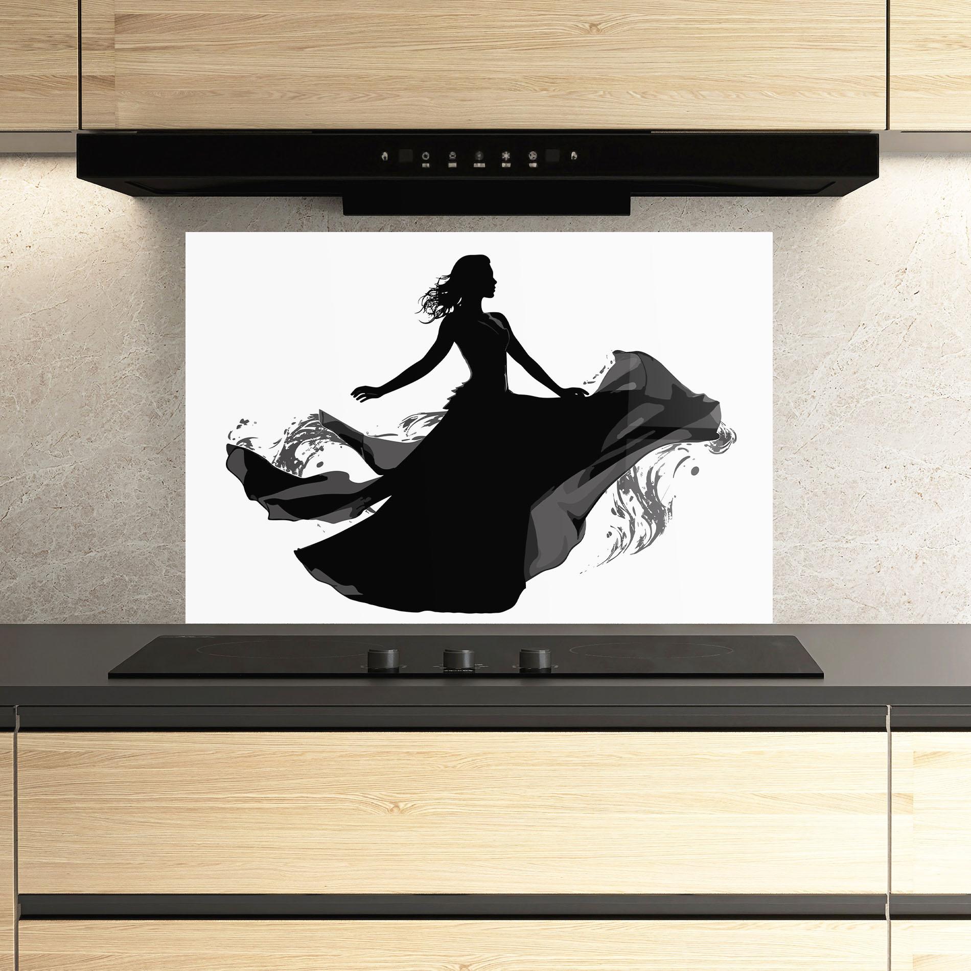 Стъклен панел за кухня Dress Jump mockup 3