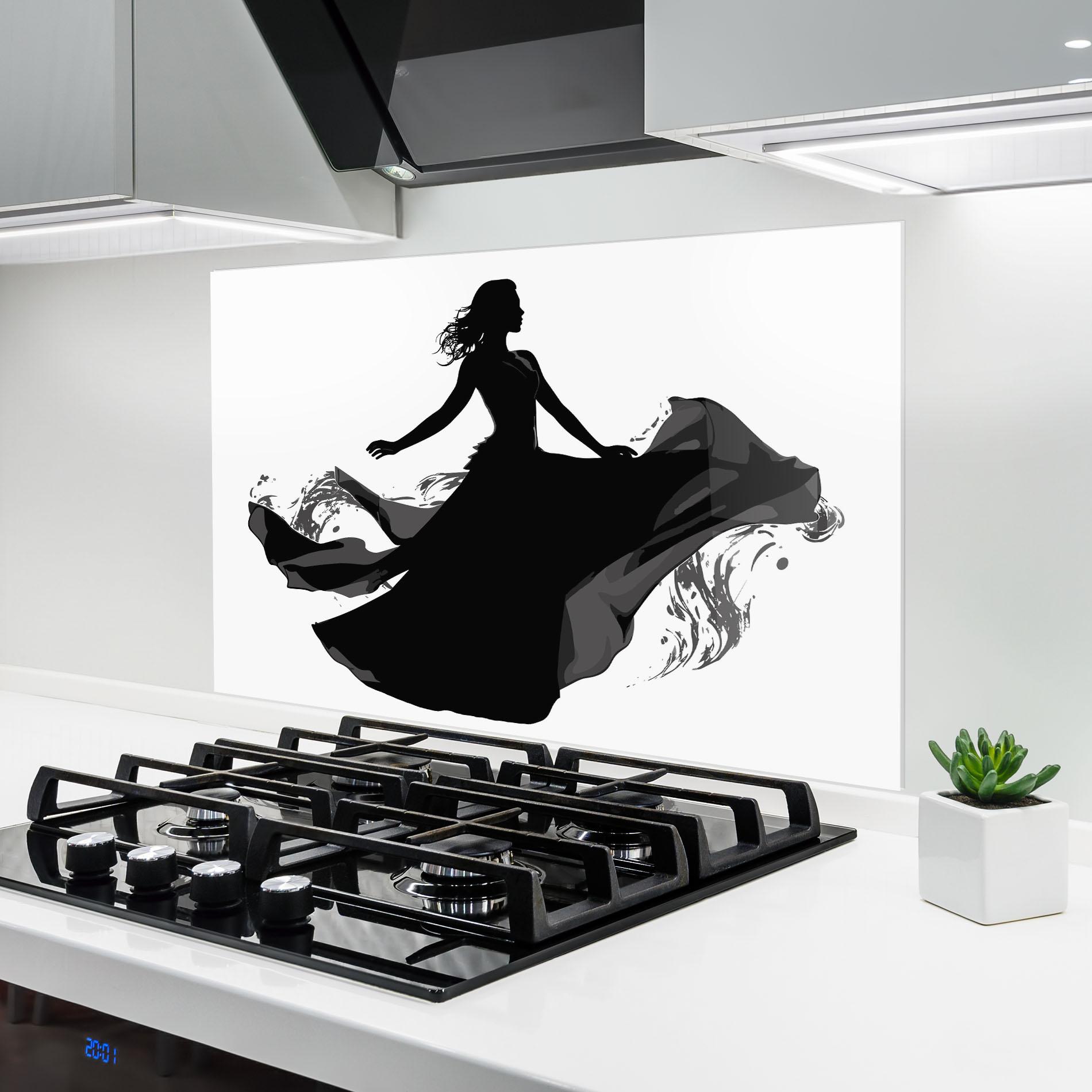 Стъклен панел за кухня Dress Jump mockup 6