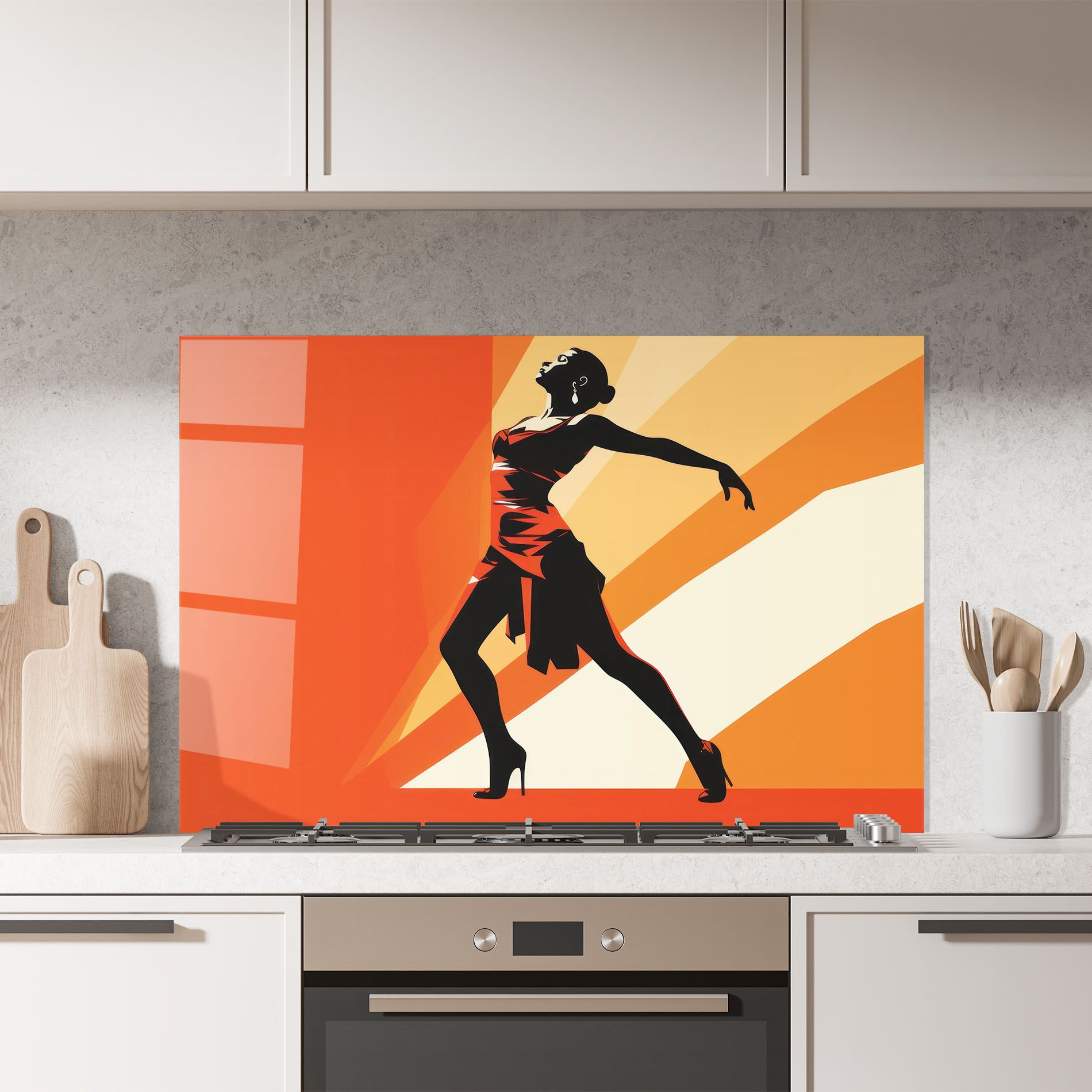 Red Dress Shilouette mockup 7