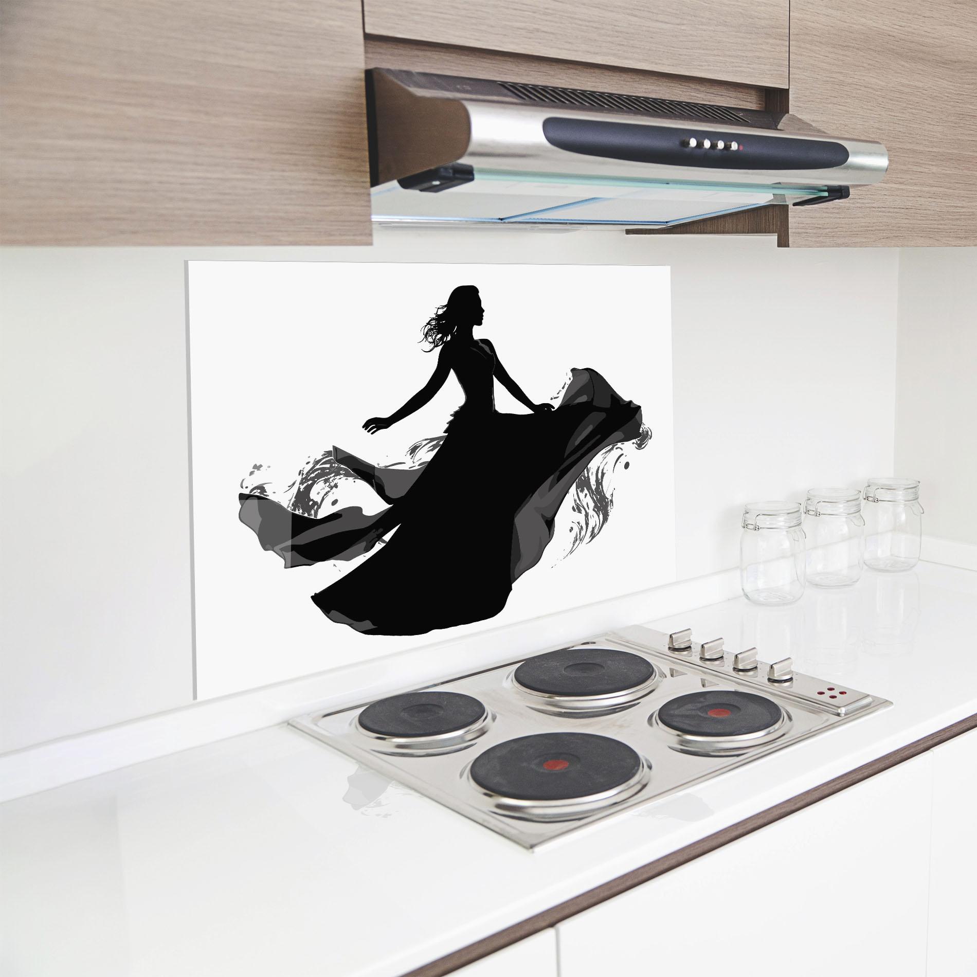 Стъклен панел за кухня Dress Jump mockup 8