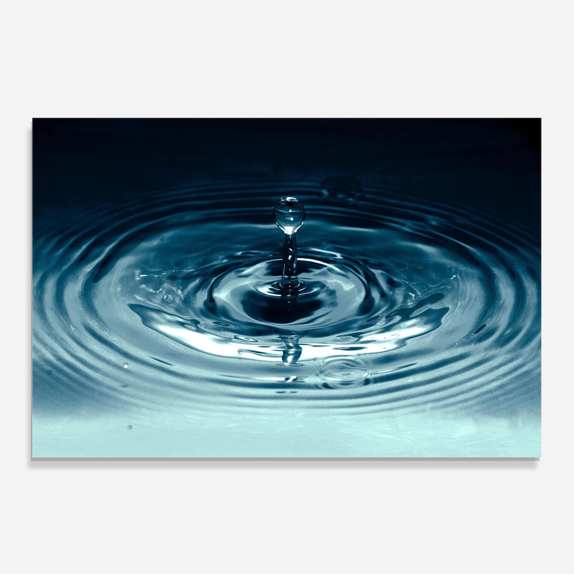 Стъклен панел за кухня Dark Blue Drop mockup 0