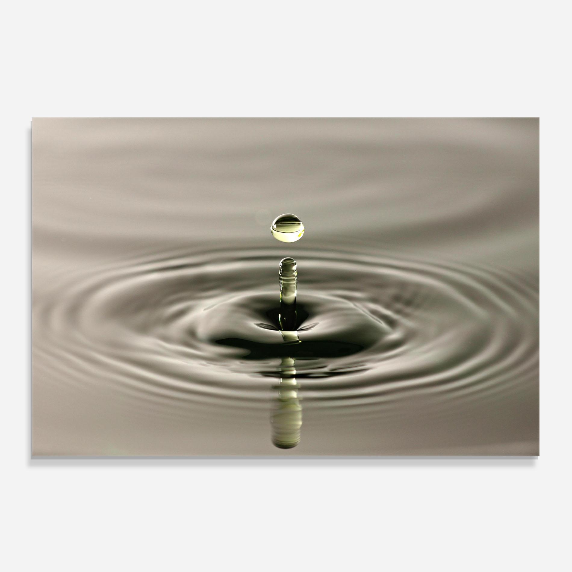 Стъклен панел за кухня Green Water Drop mockup 0