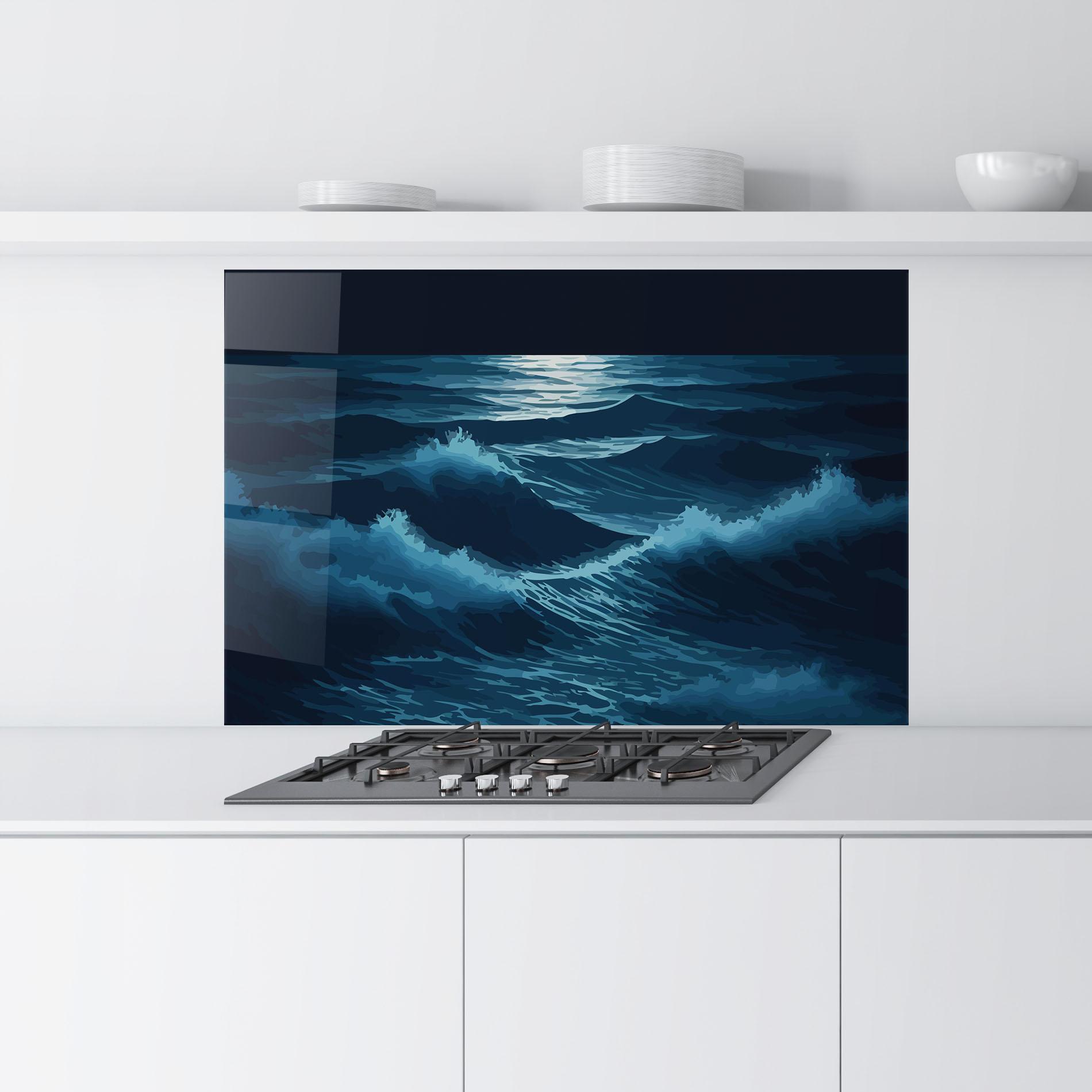 Стъклен панел за кухня Ocean Wave mockup 9
