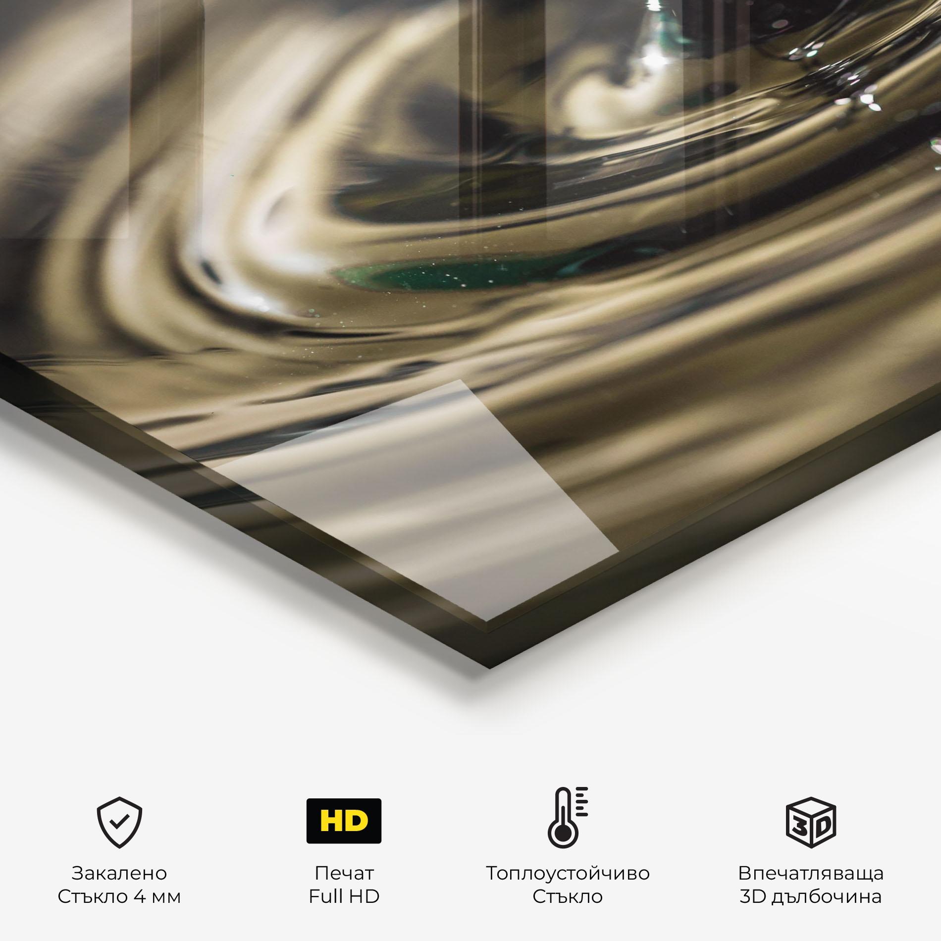 Стъклен панел за кухня Brown Water Drop mockup 2