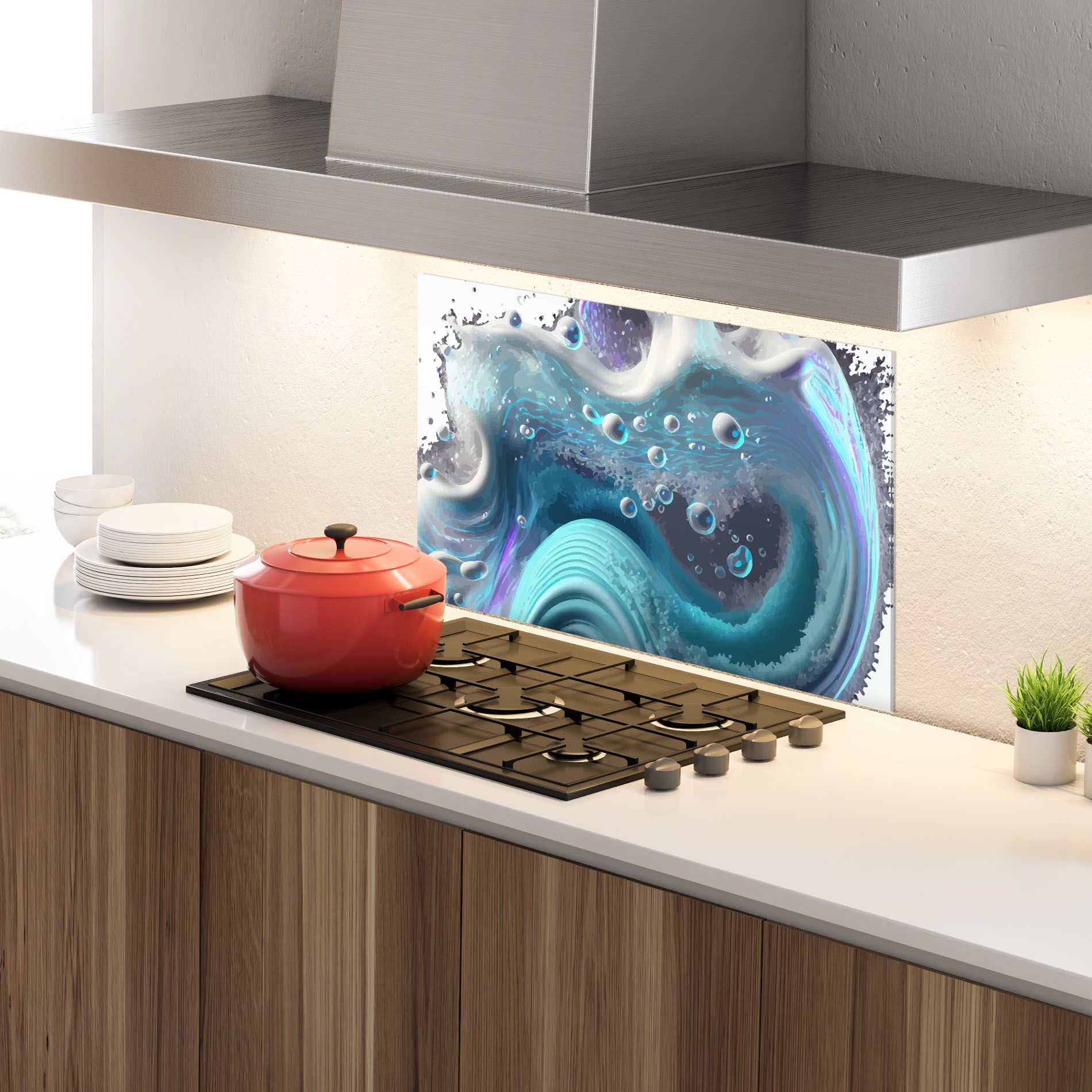 Blue Purple Water mockup 4