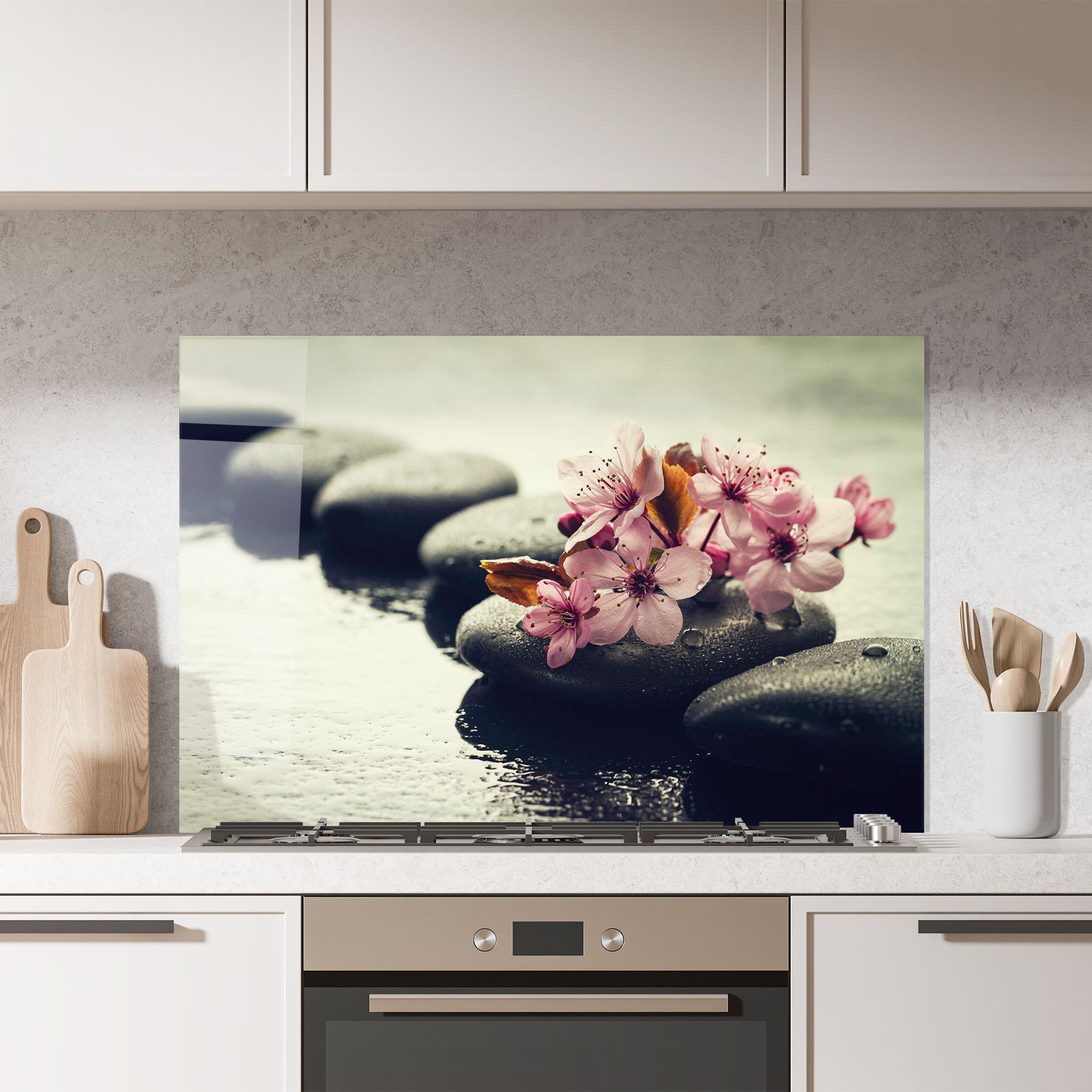 Стъклен панел за кухня Hot Spa Flowers mockup 7