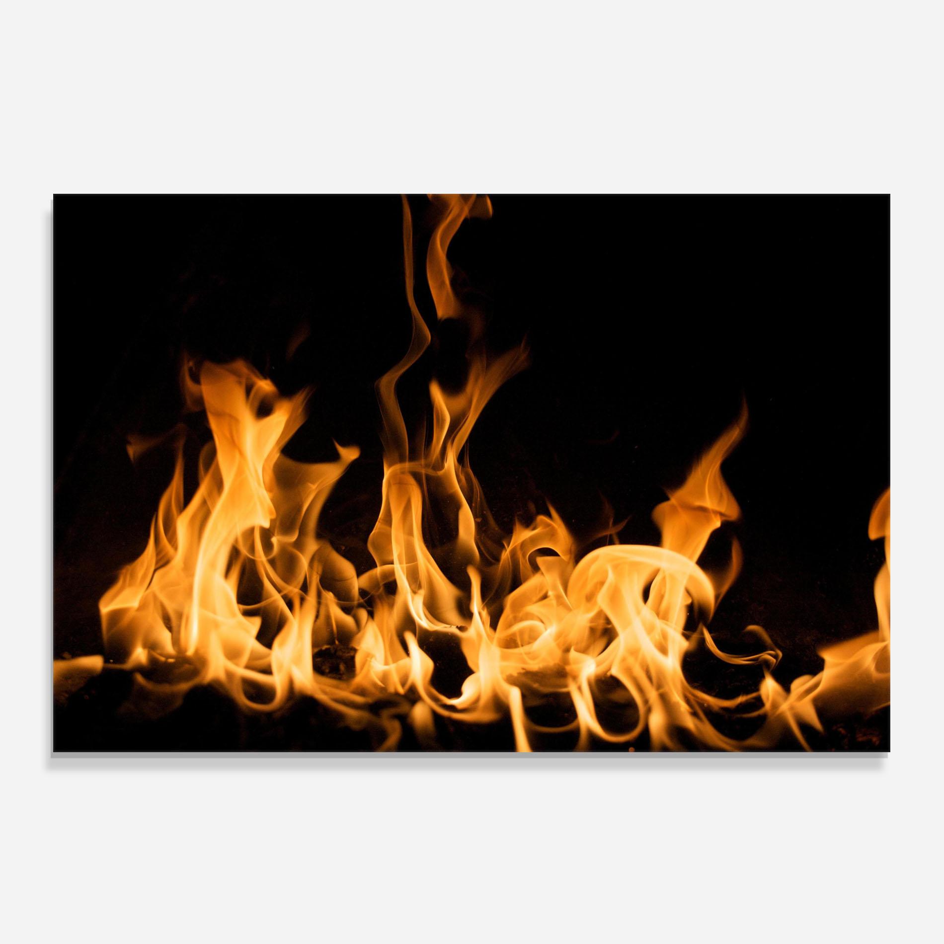 Стъклен панел за кухня Bright Flame mockup 0