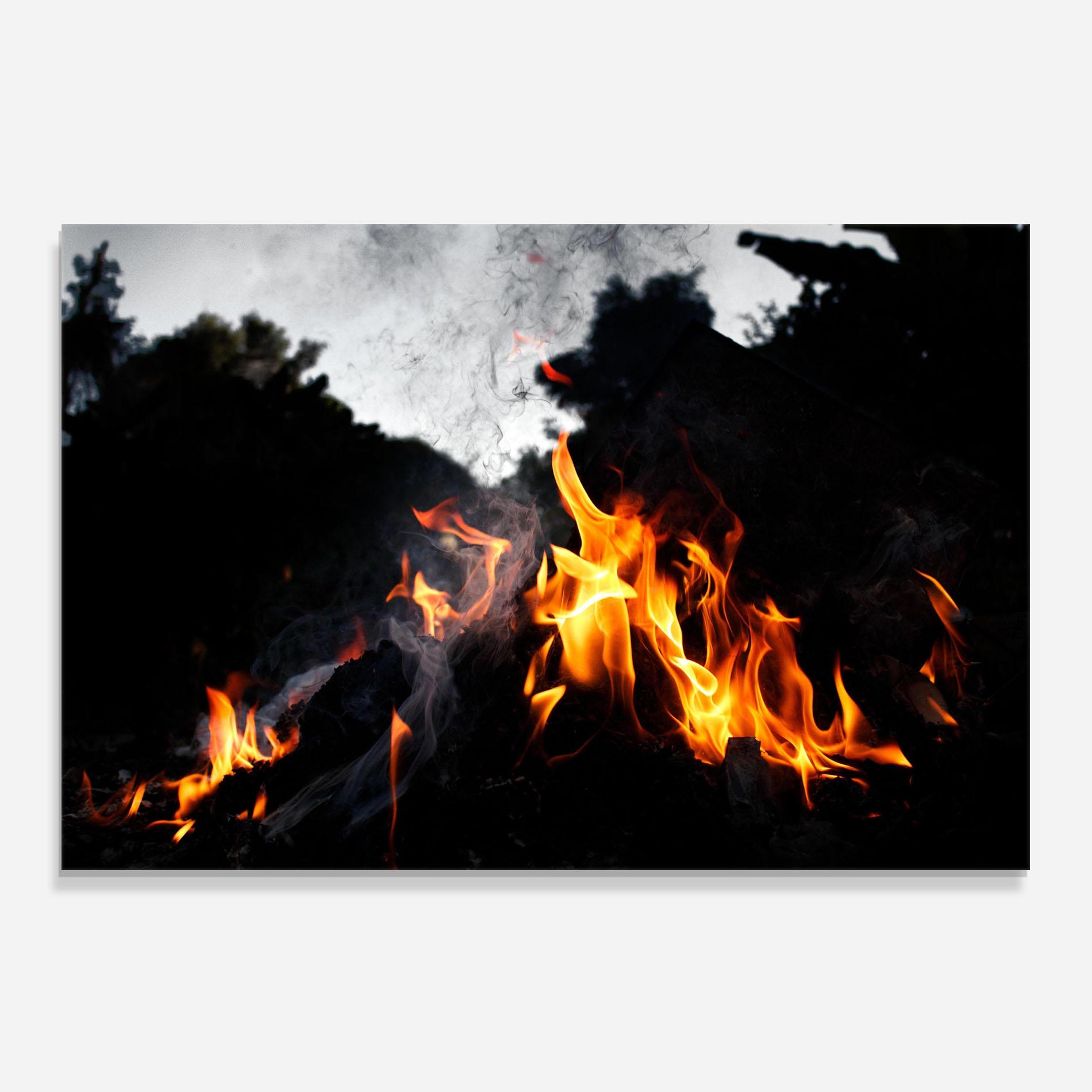 Стъклен панел за кухня Incendiary Light mockup 0