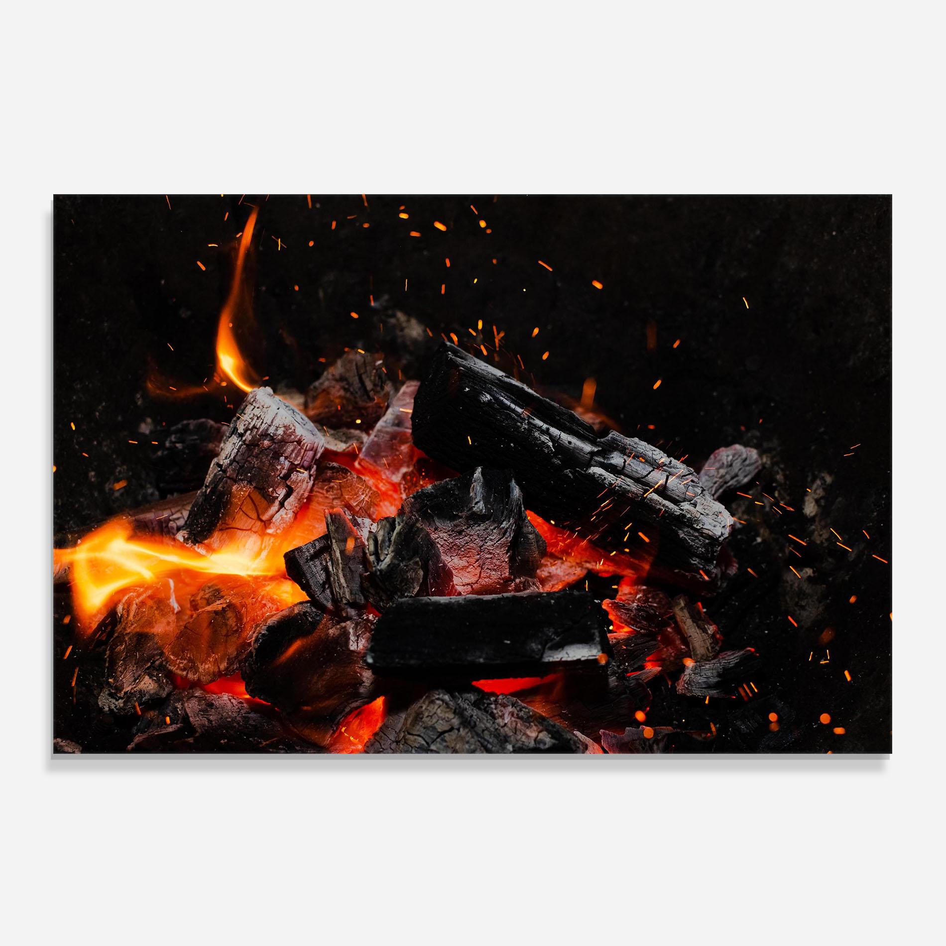 Стъклен панел за кухня Inferno Scorch mockup 0