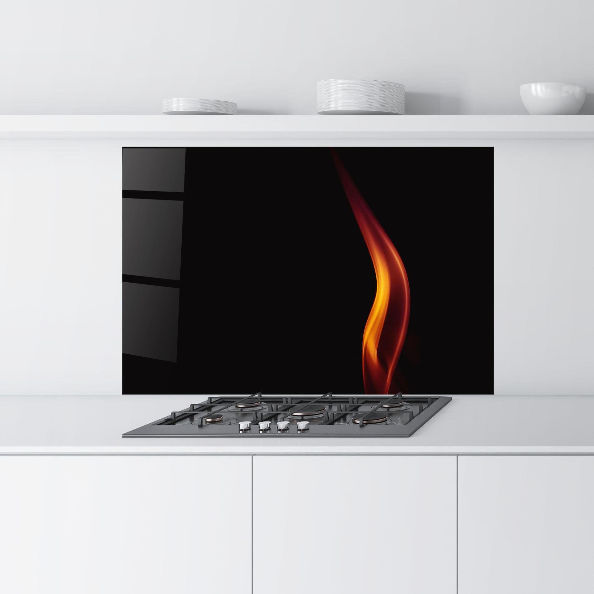 Стъклен панел за кухня Flame Relax mockup 9