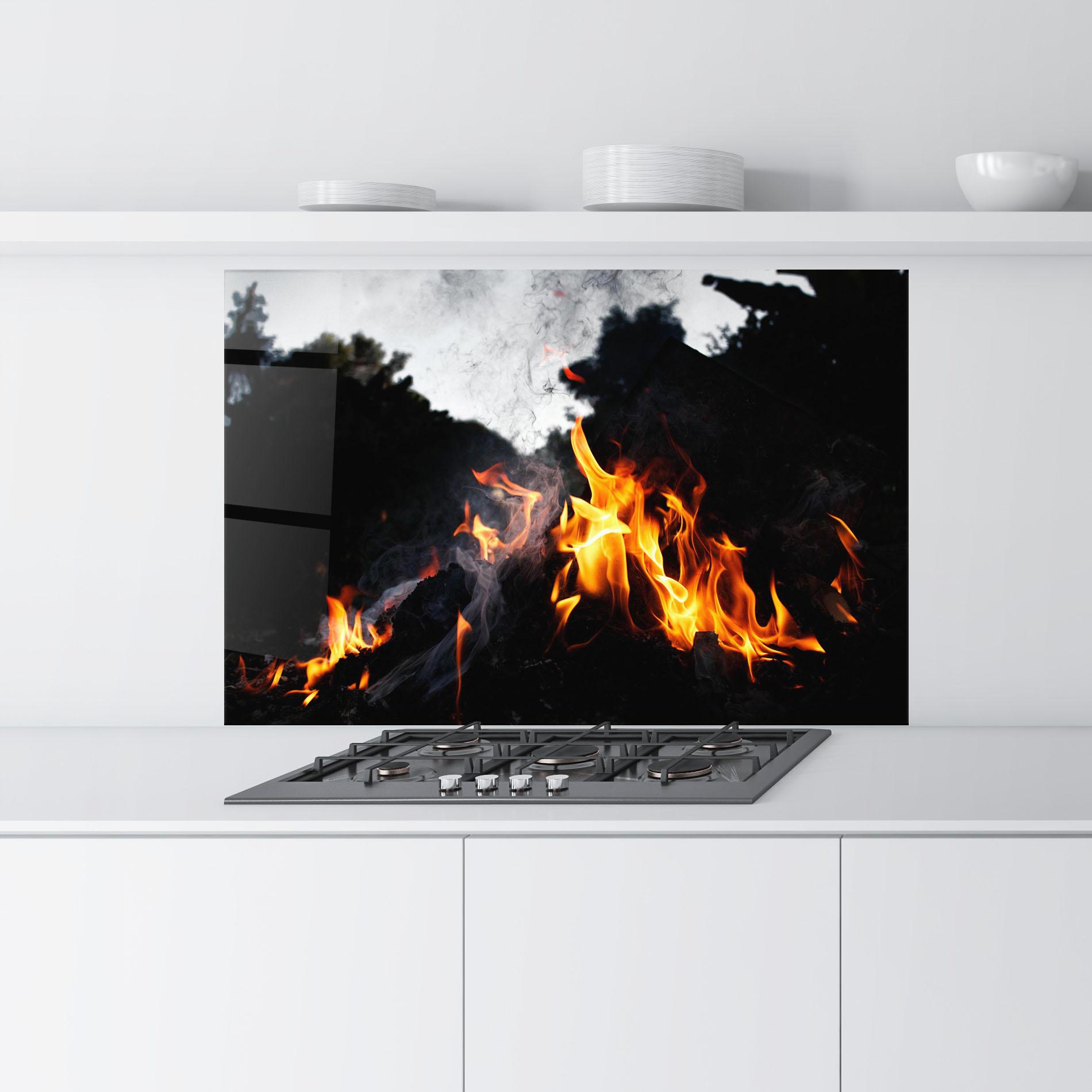 Стъклен панел за кухня Incendiary Light mockup 9